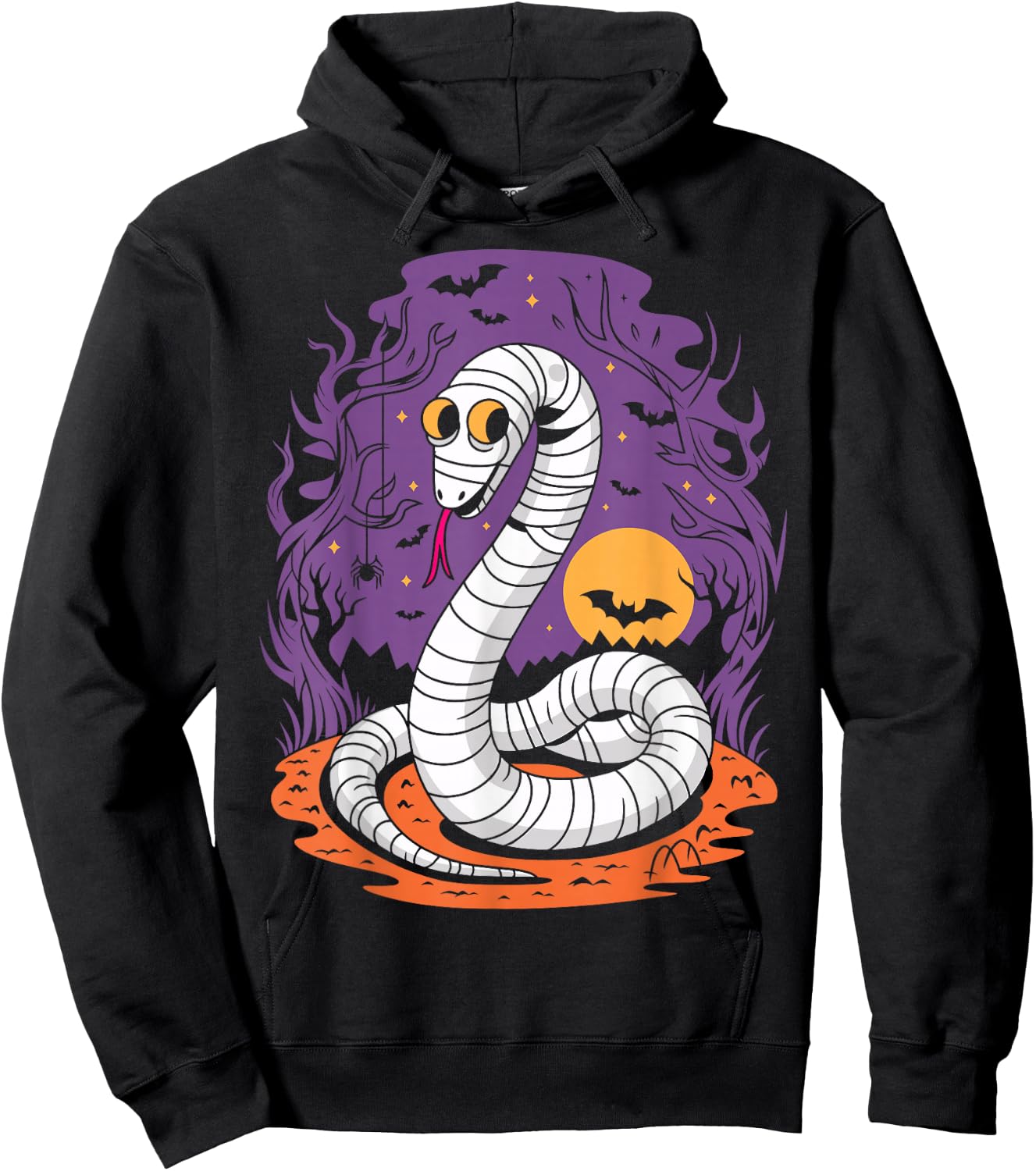 Funny Mummy Snake Lovers Spooky Halloween Costume Hoodie - Hoodie | Black