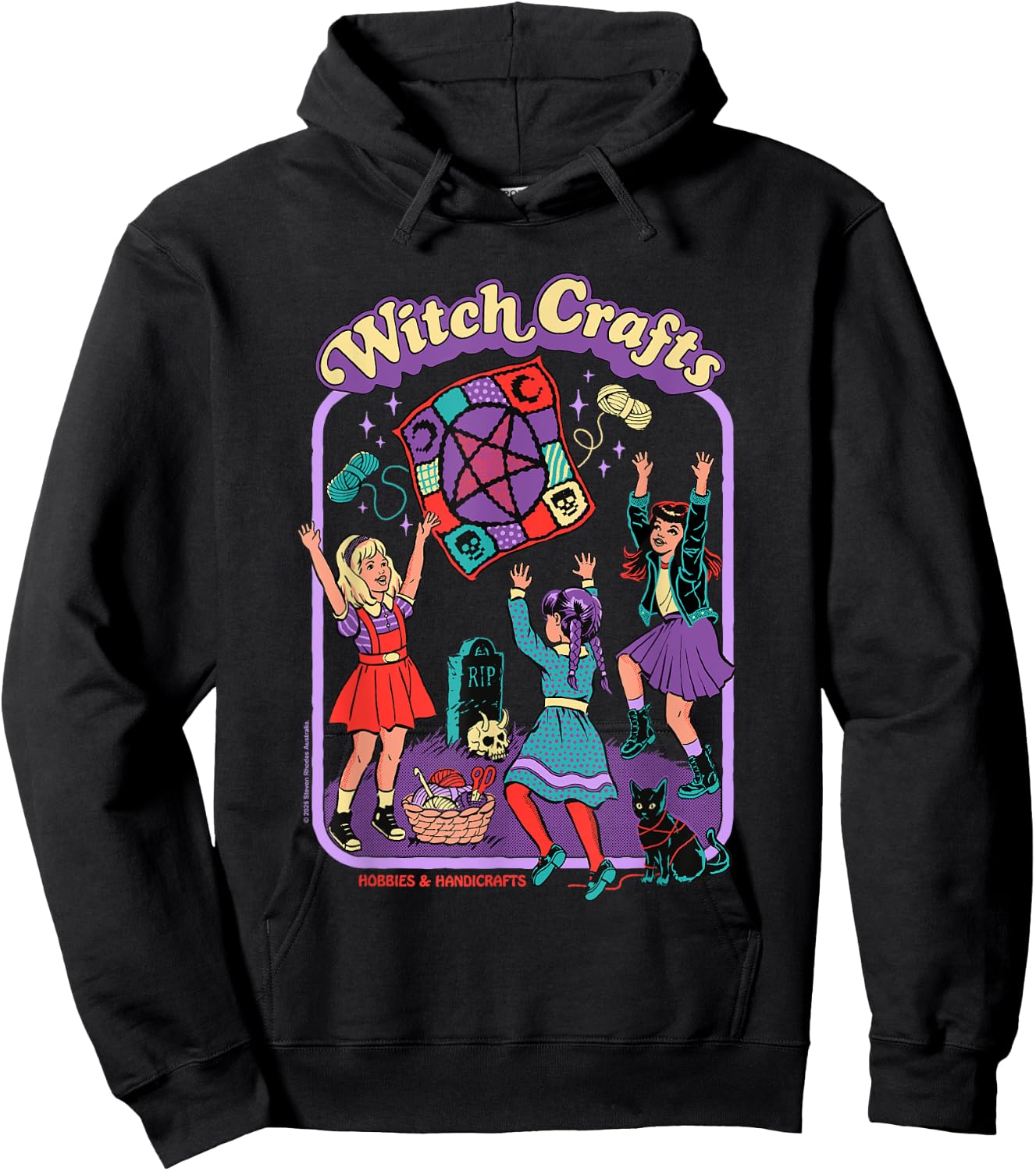 Witch Crafts Sarcastic Retro Vintage Funny Adult Humor Hoodie - Hoodie | Black