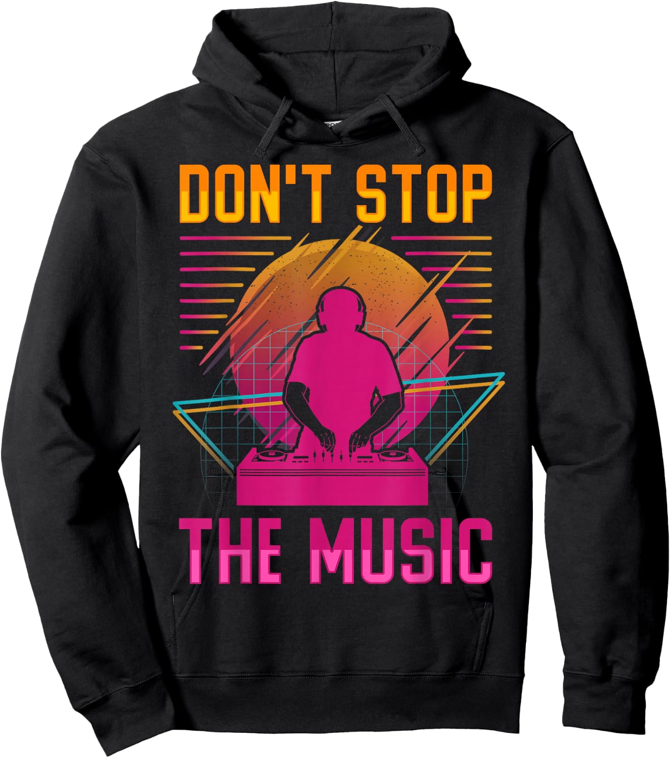 DJ Men's Children's Electro Synth House Disco , black, s Hoodie - Hoodie | Black
