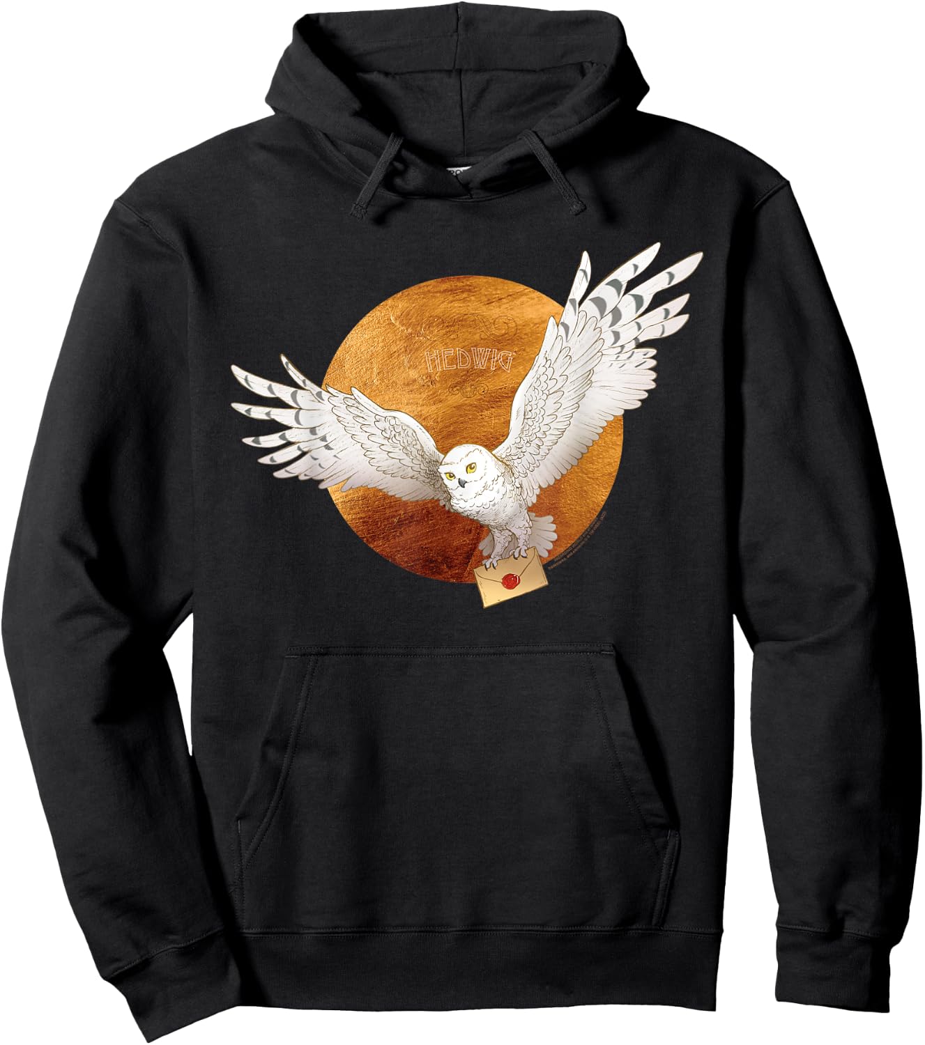 Harry Potter Hedwig Moon , black Hoodie - Hoodie | Black