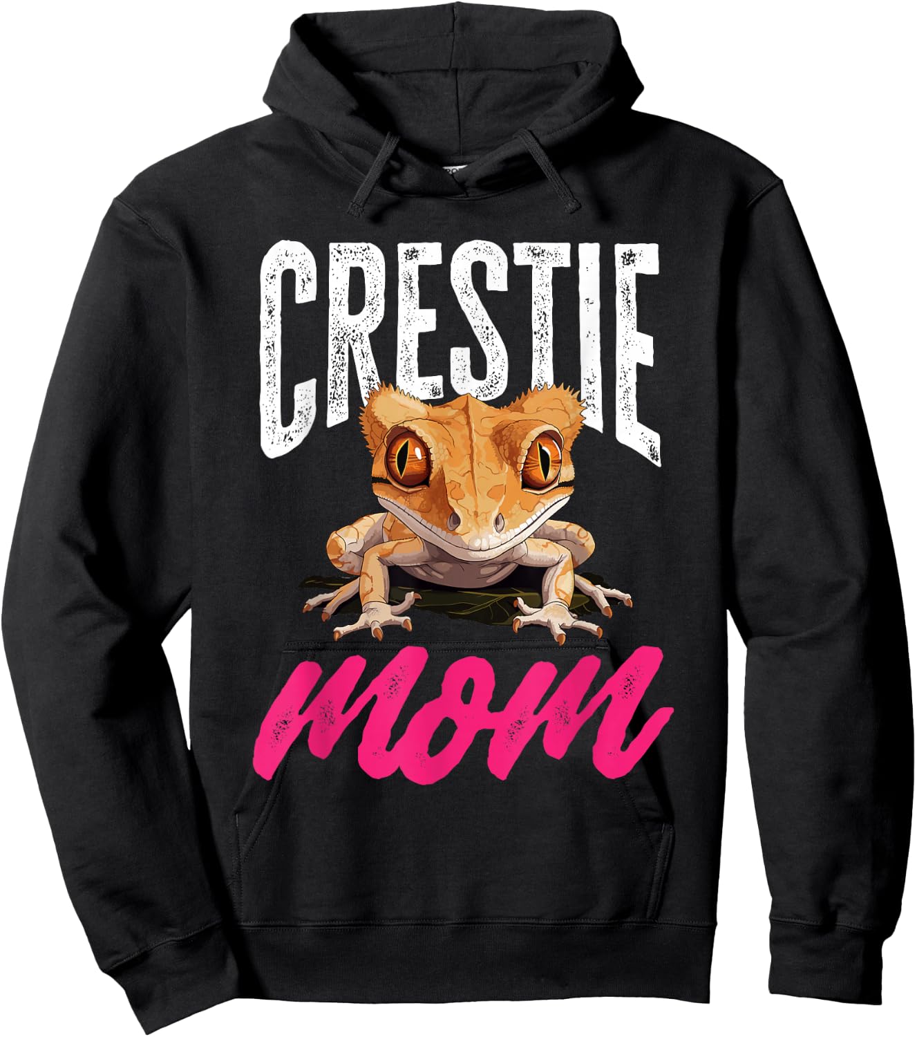 Crested Gecko Reptile - Crestie Mom Hoodie - Hoodie | Black