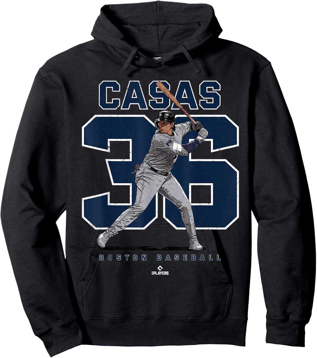 Number and Portrait Triston Casas Boston MLBPA Hoodie - Hoodie | Black