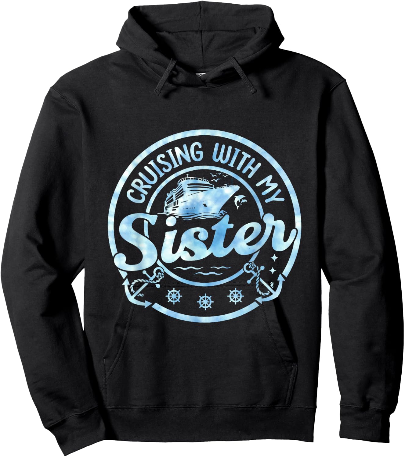 Cruise Vacation Matching Siblings Cruising with My Sister Hoodie - Hoodie | Black