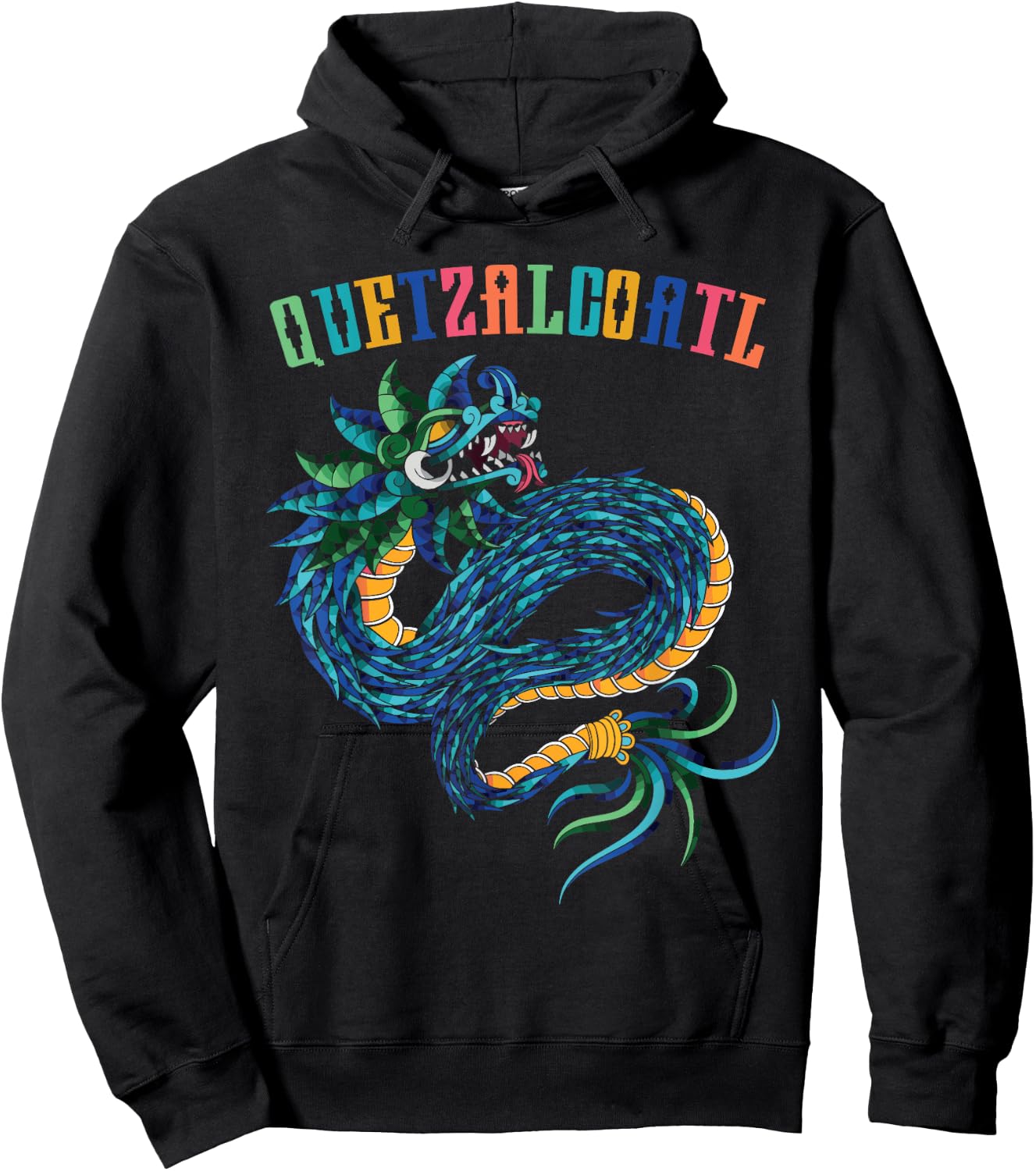 Aztec God Quetzalcoatl Cool Snake Dragon Inca Maya Gifts Hoodie - Hoodie | Black