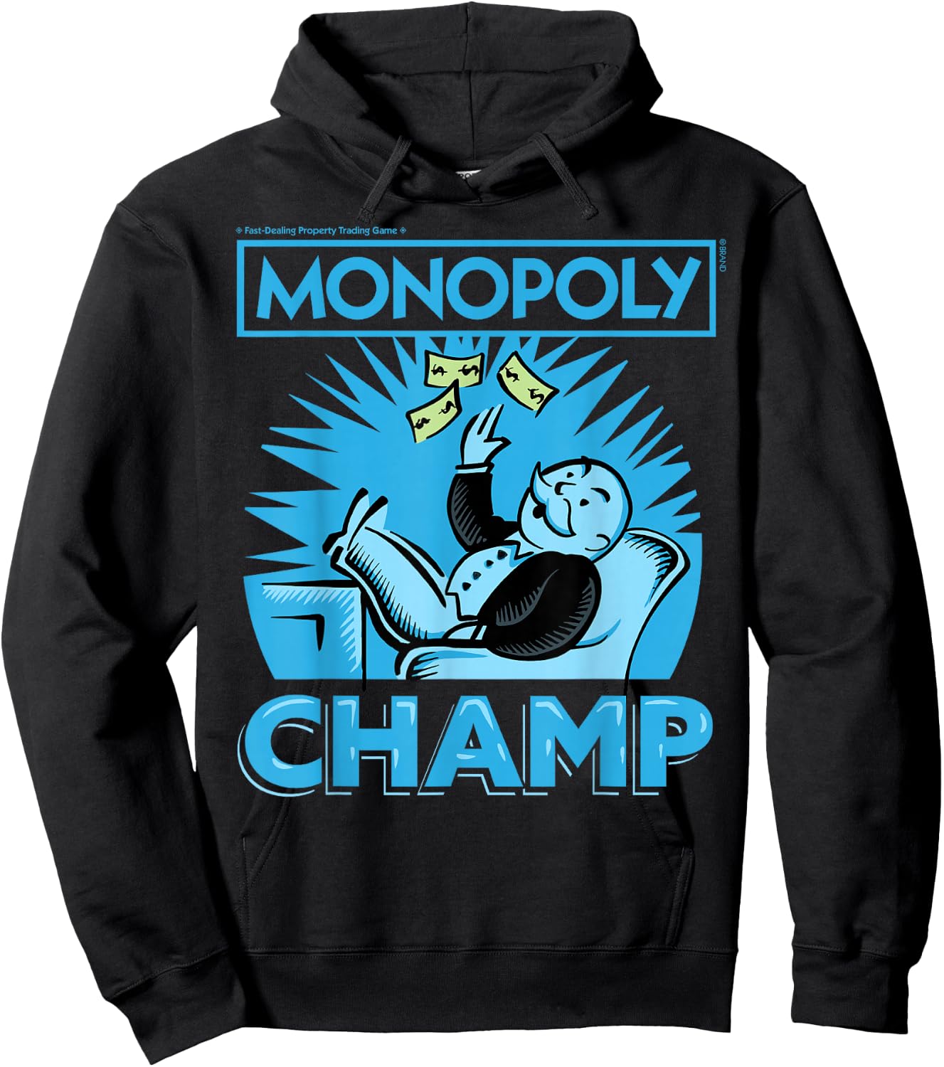 Monopoly Man Champ Money Toss Vintage Logo Hoodie - Hoodie | Black