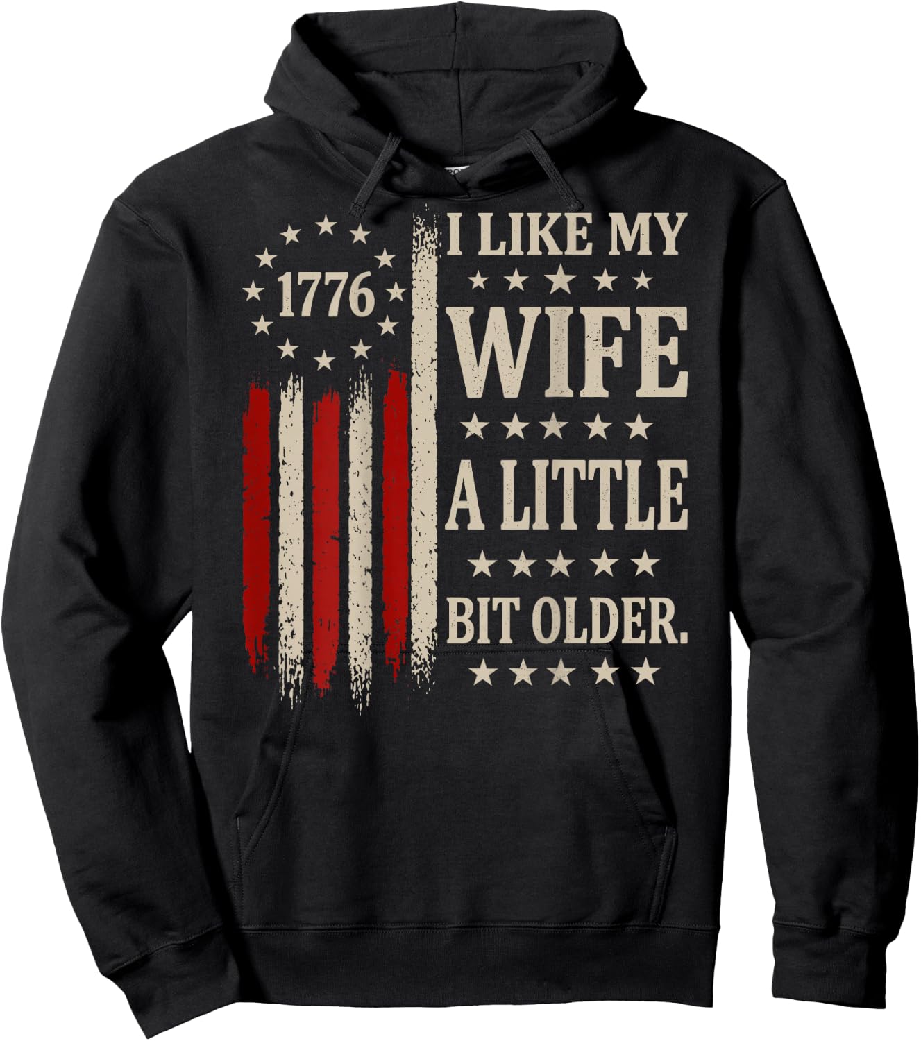 (ON Back) I Like My Wife A Little Bit Older Husband Saying Hoodie - Hoodie | Black