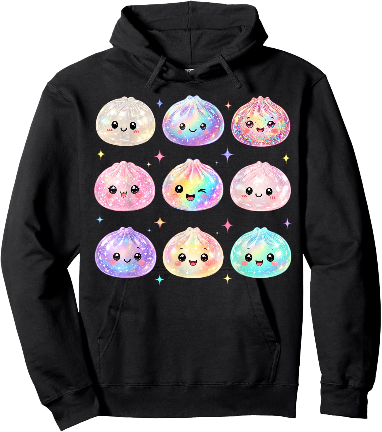 Kawaii Dumpling Cute Pastel Anime Dumpling Lovers Kids Girl Hoodie - Hoodie | Black