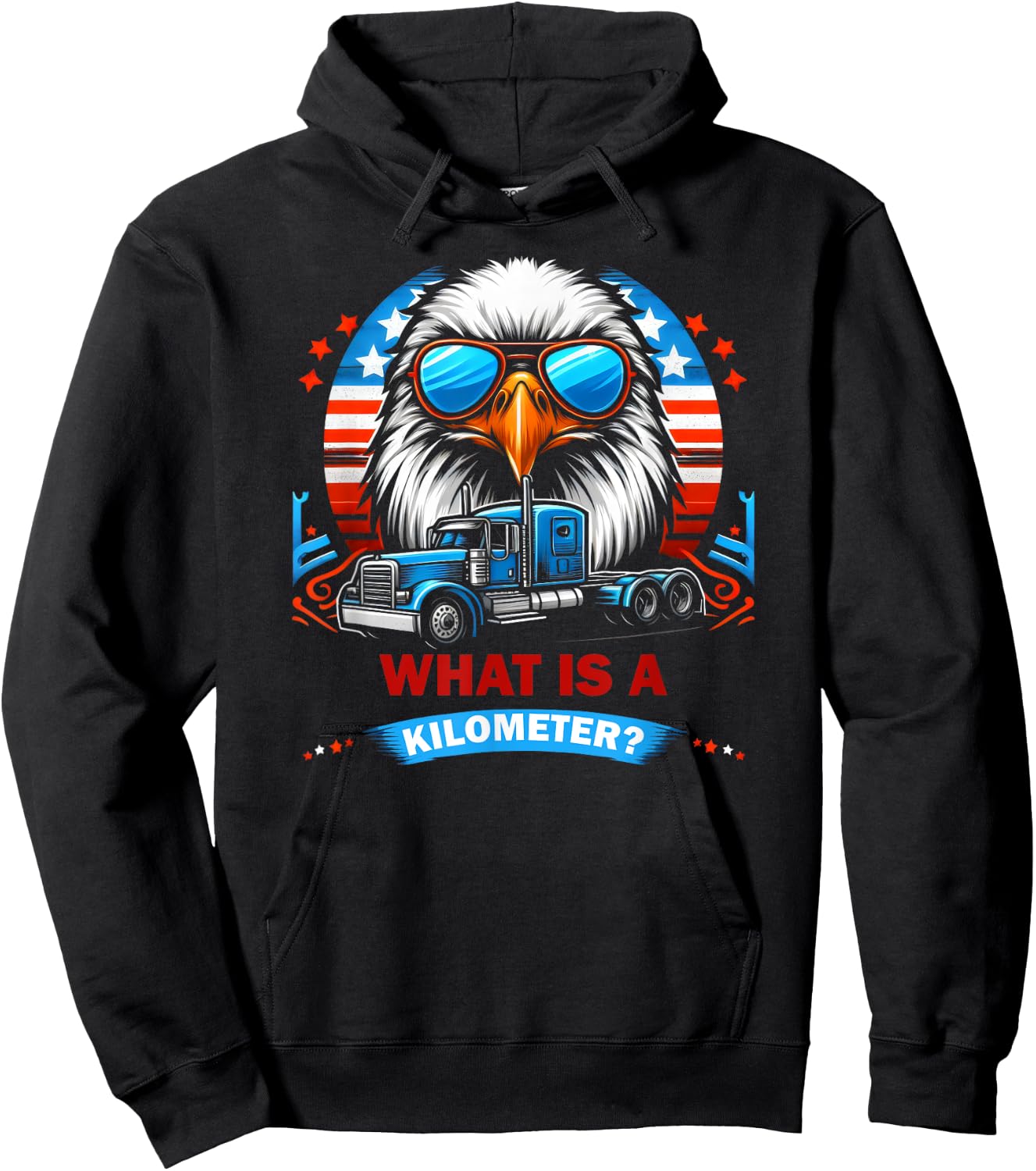 American Pride What is a Kilometer Hoodie - Hoodie | Black