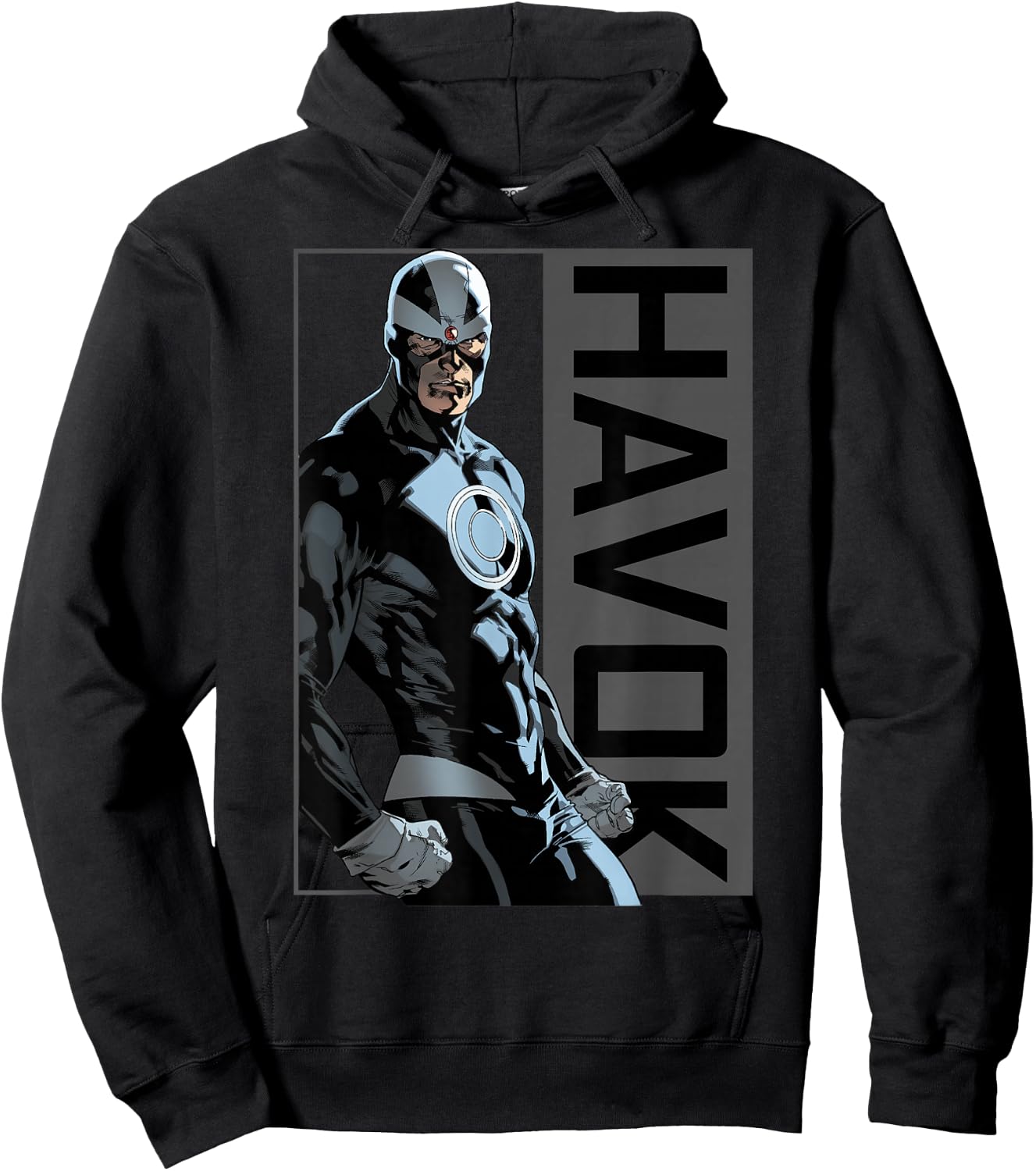 Marvel X-Men Havok Character Side Profile Graphic Hoodie - Hoodie | Black
