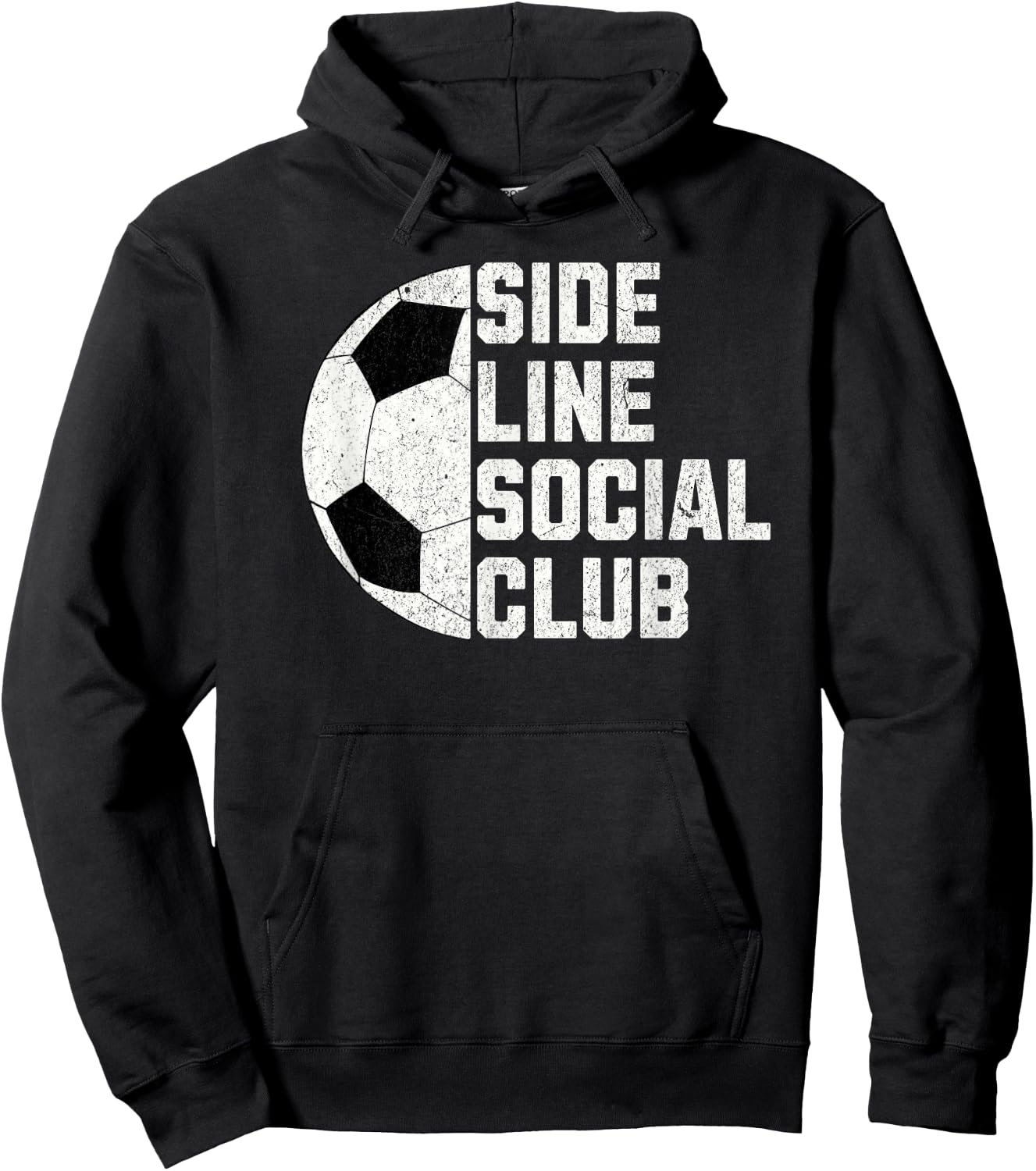 Sideline Social Club Funny Soccer Hoodie - Hoodie | Black