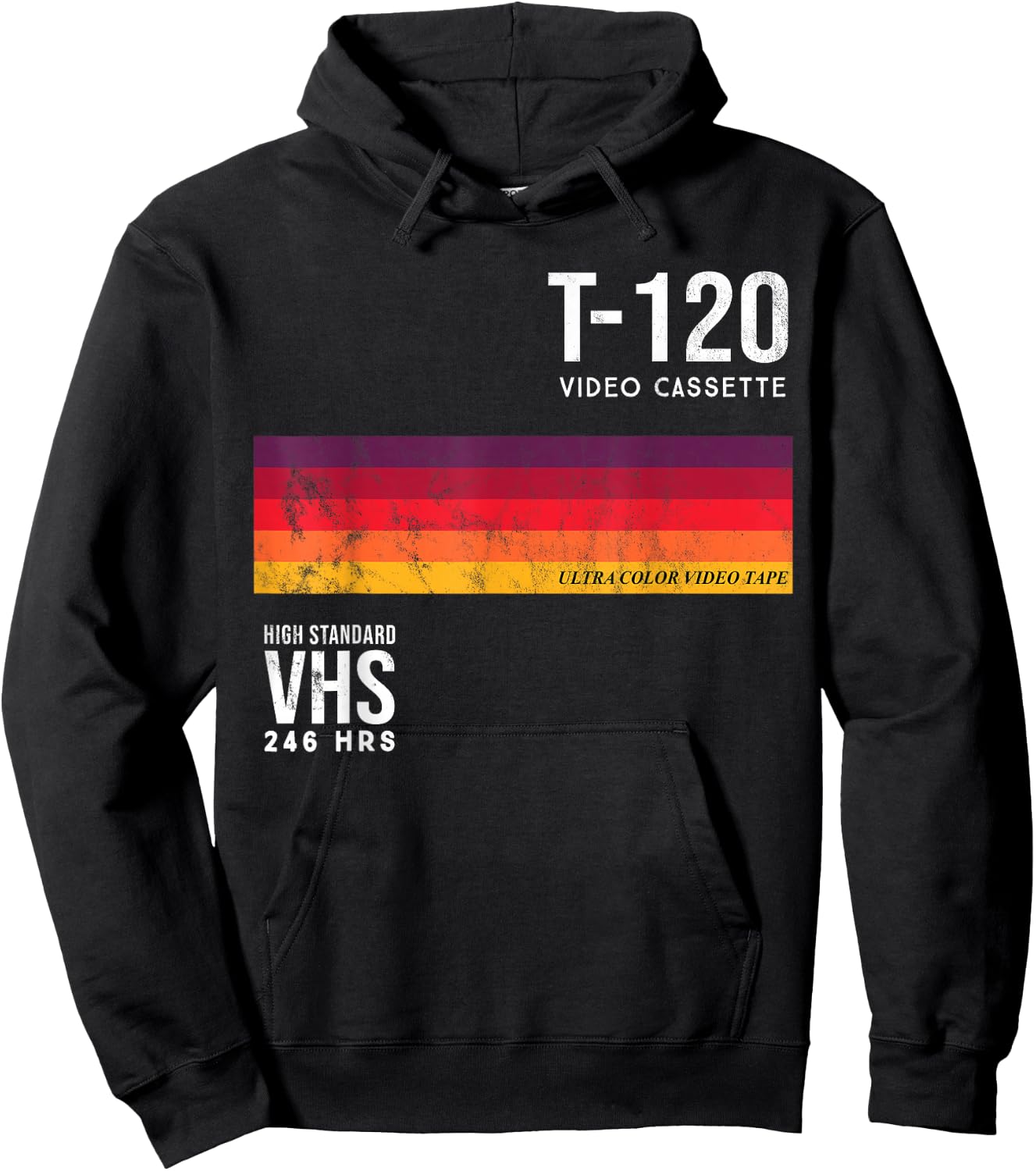 Vintage 80s VHS video cassette tape , Black, S Hoodie - Hoodie | Black