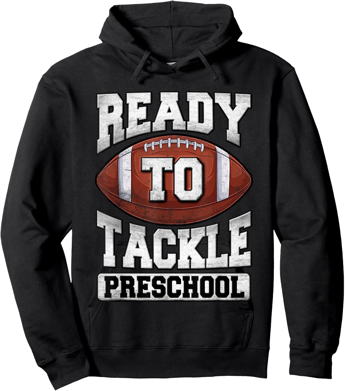 Ready To Tackle Preschool Back To School Football Fan Boys Hoodie - Hoodie | Black