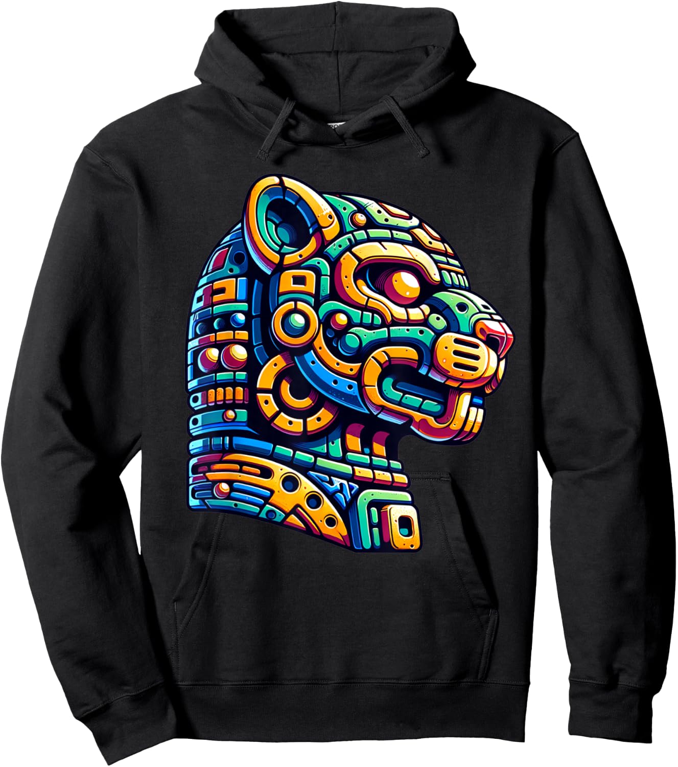Aztec Symbol Of Strength Mayan Jaguar And Mexican Mythology Hoodie - Hoodie | Black