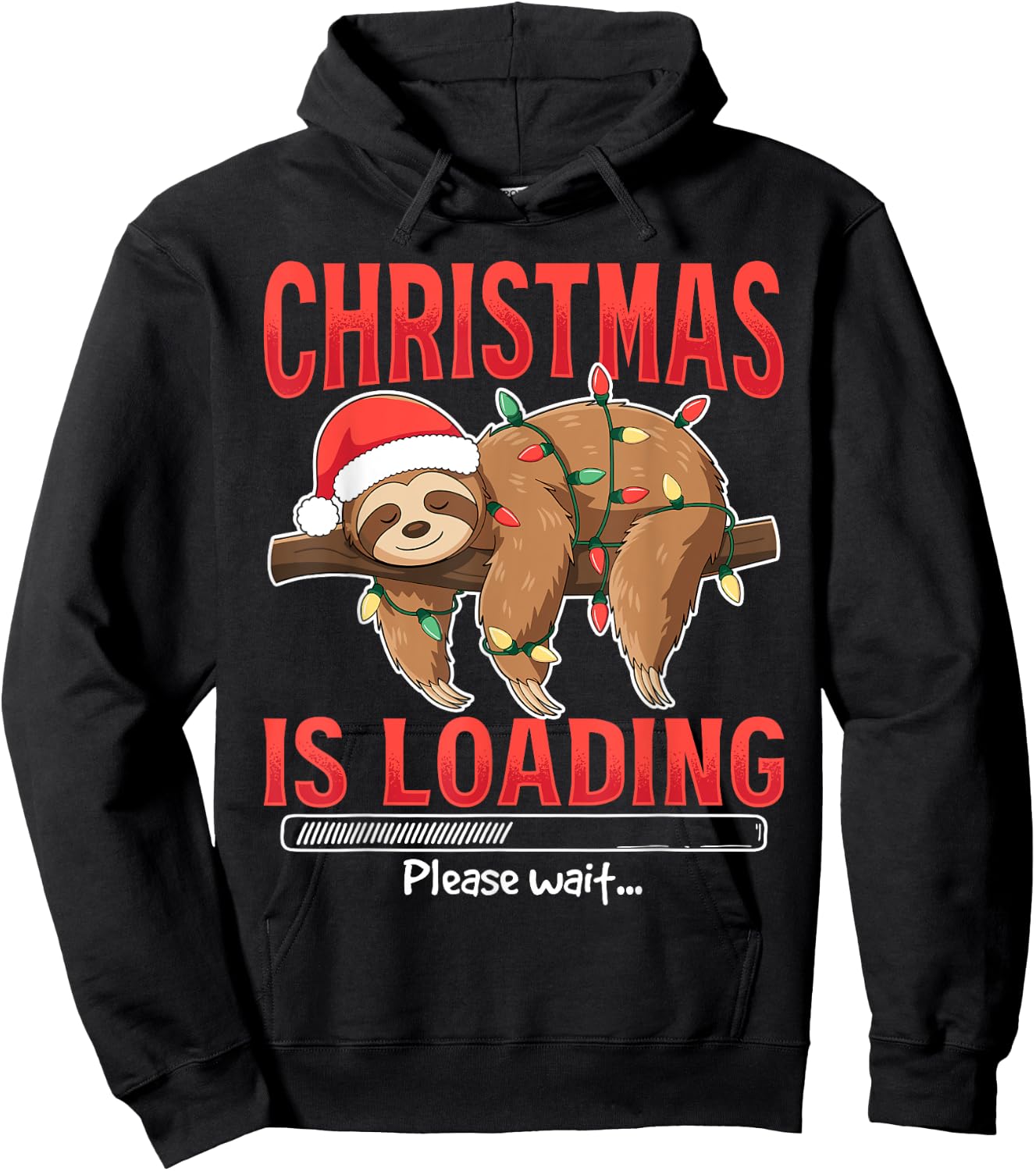 Sloth Christmas Animal Christmas is loading please wait …. Hoodie - Hoodie | Black