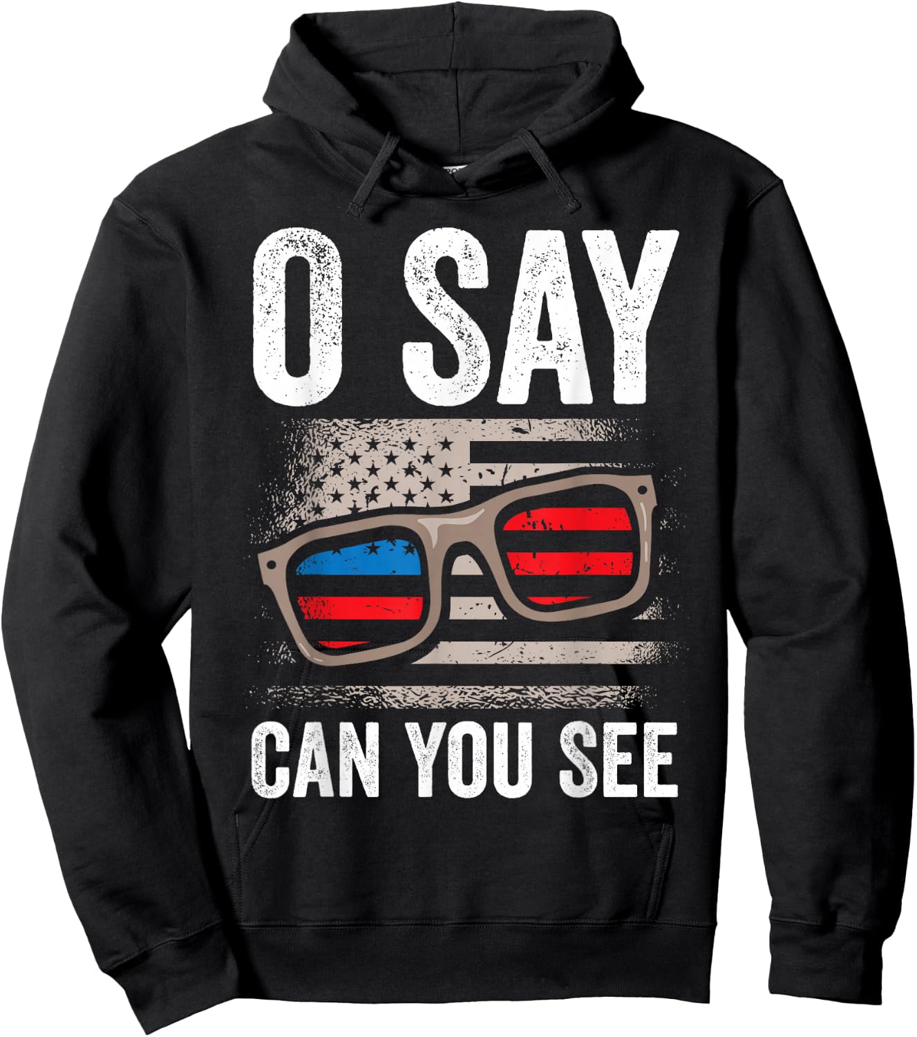 Ophthalmologist O Say Can You See 4th Of July Optician Hoodie - Hoodie | Black