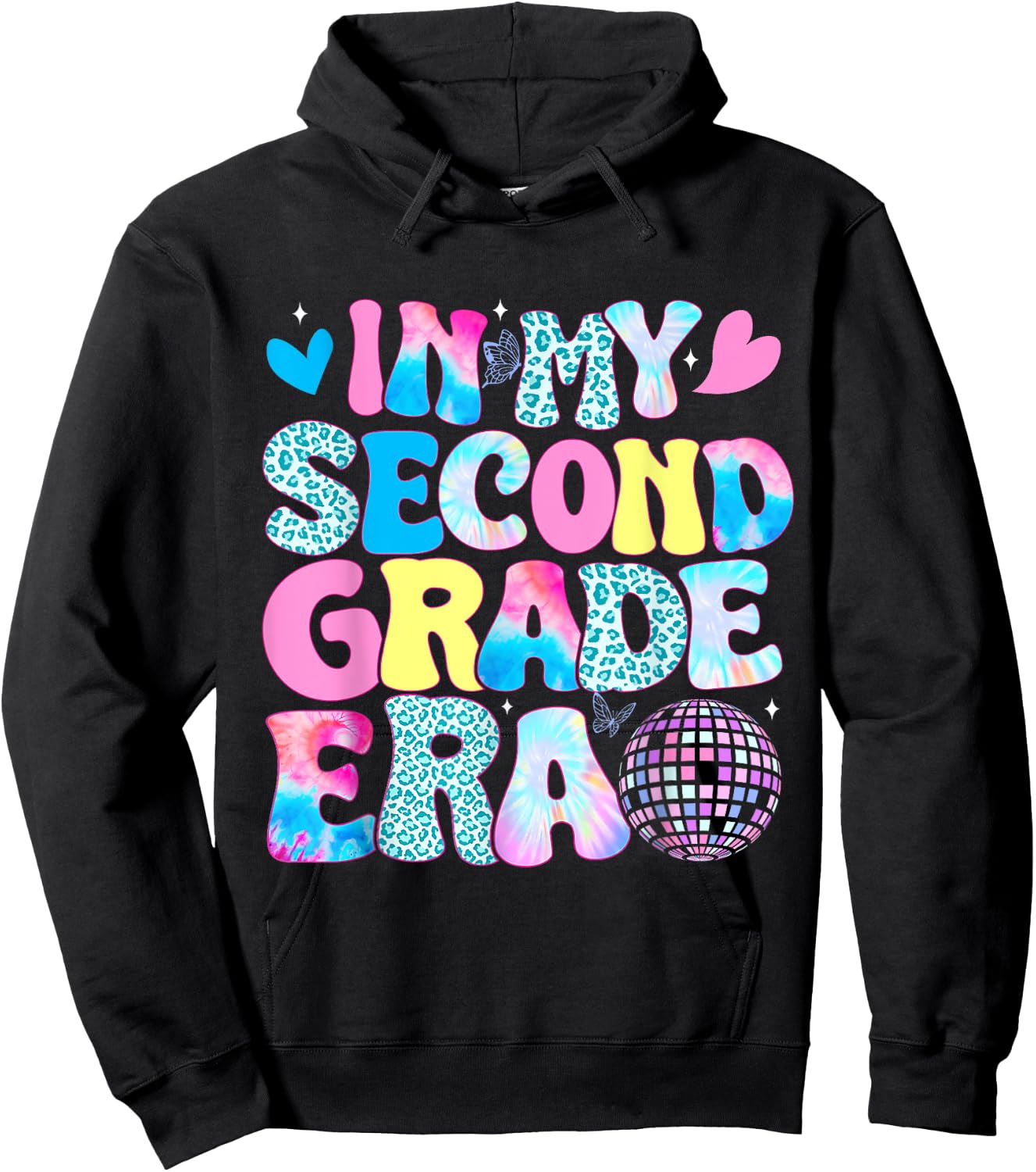 In My Second Grade Era 2nd Grade Girl Teacher Back to School Hoodie - Hoodie | Black