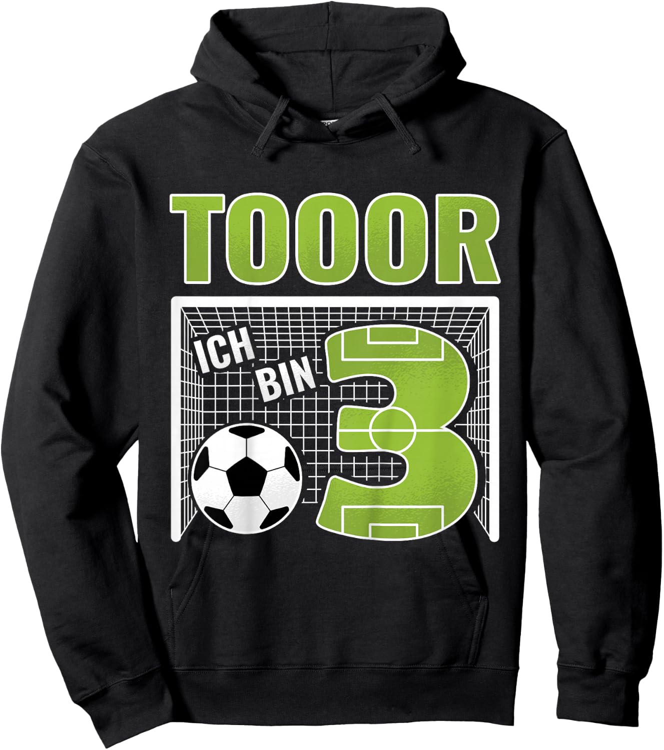 Children's with German Text "Ich bin 3 Jahre Geburtstag" (Ich bin 3 Years) Birth, black Hoodie - Hoodie | Black