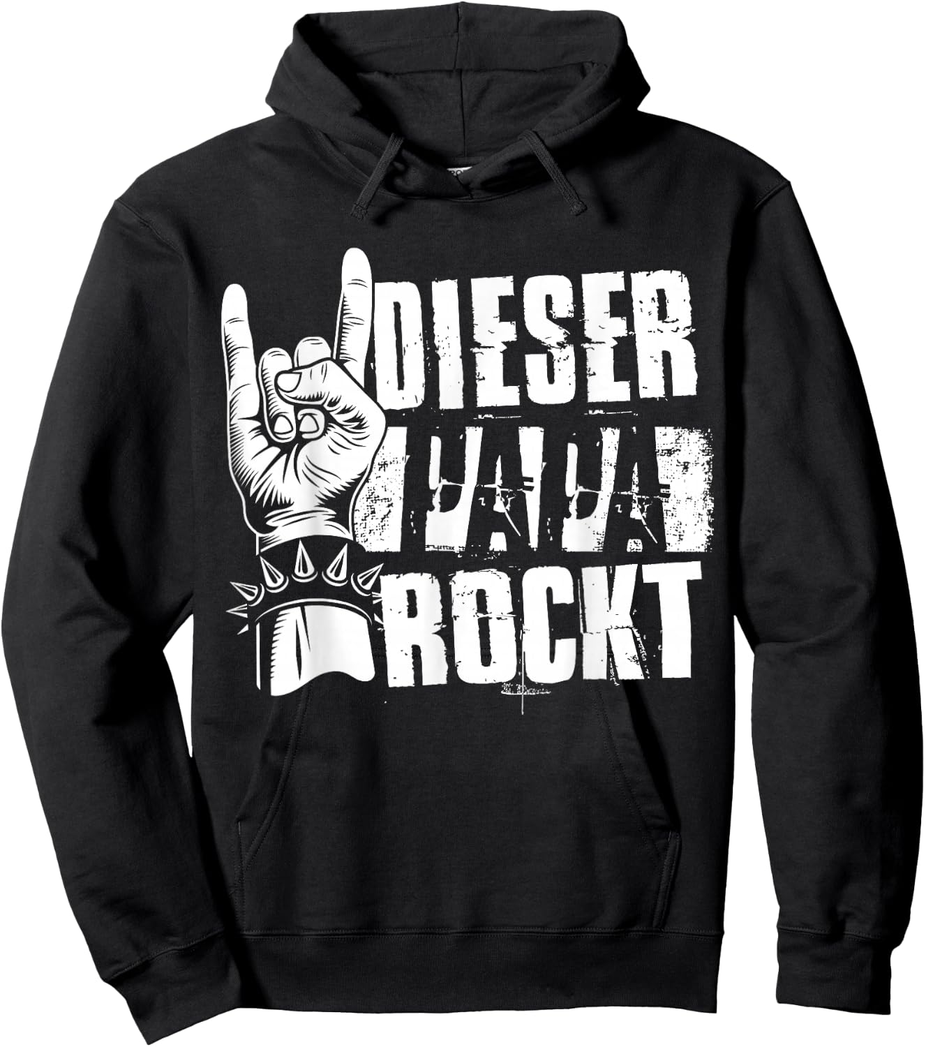 Dieser Papa Rockt Heavy Metal Rocker Rock & Roll Papa Hoodie - Hoodie | Black
