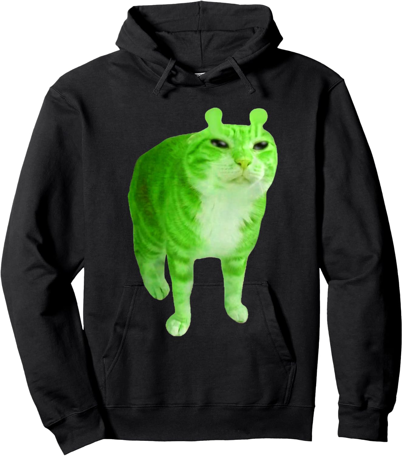 Gnarp Cat Silly Alien Cat Meme Brainrot Meme Funny Silly Cat Hoodie - Hoodie | Black