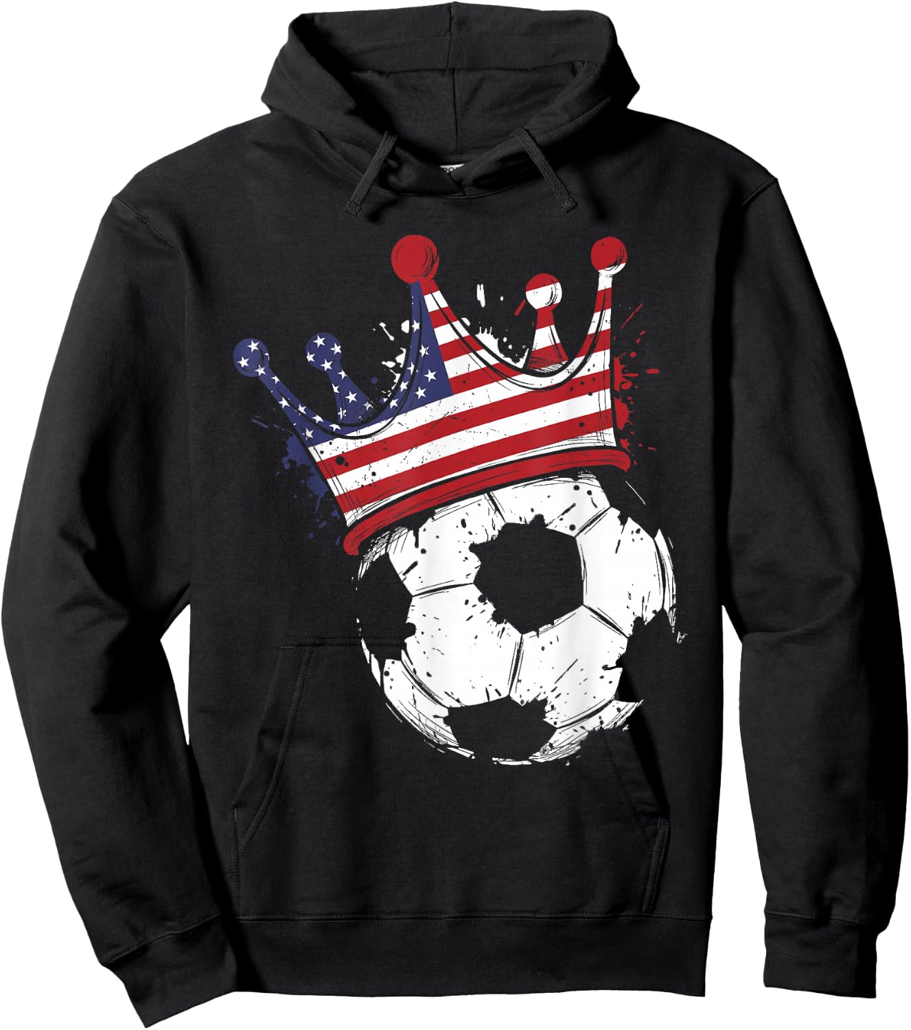 American Flag Novelty USA Hoodie - Hoodie | Black