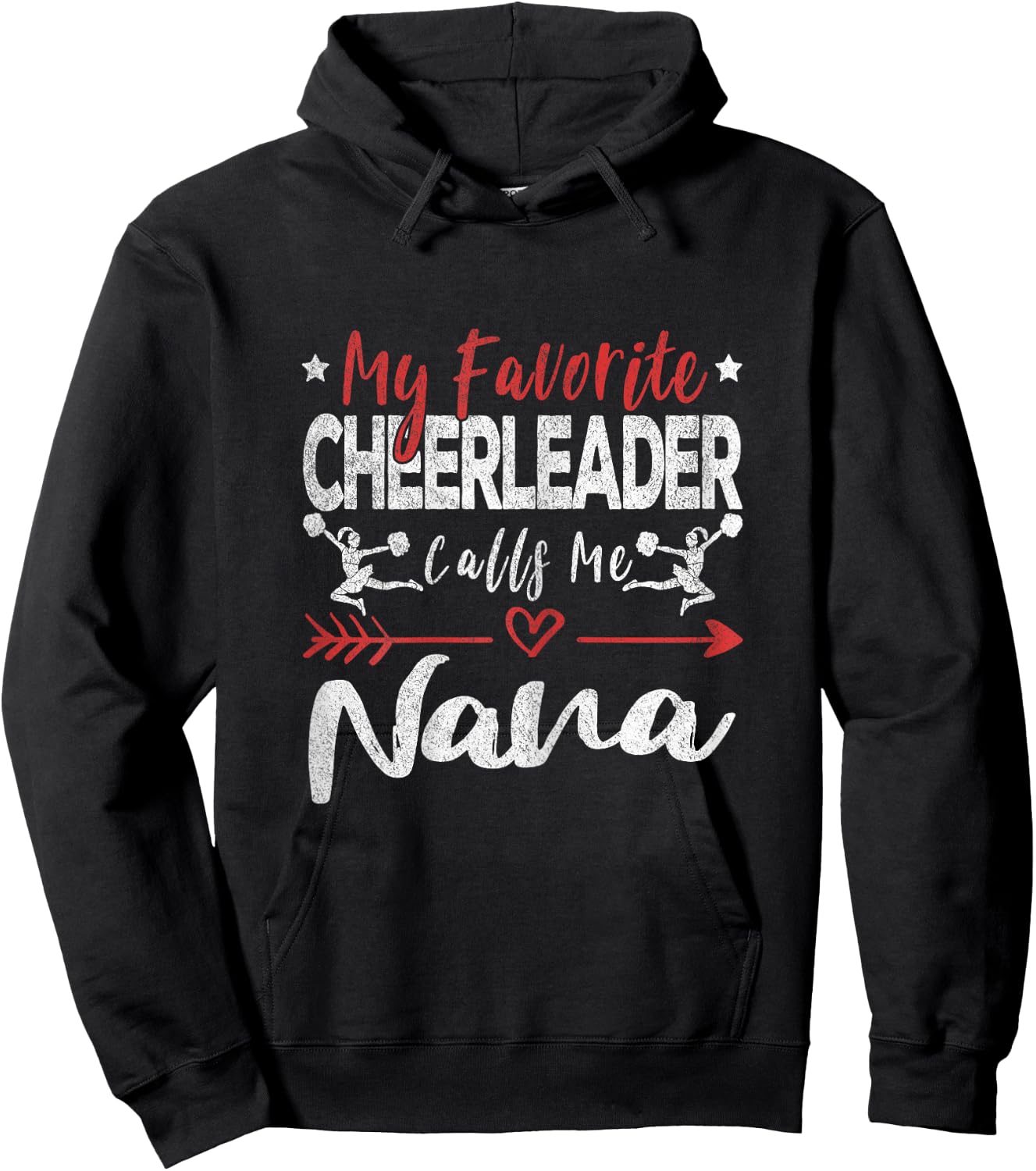 My Favorite Cheerleader Calls Me Nana Cheerleader Grandma Hoodie - Hoodie | Black