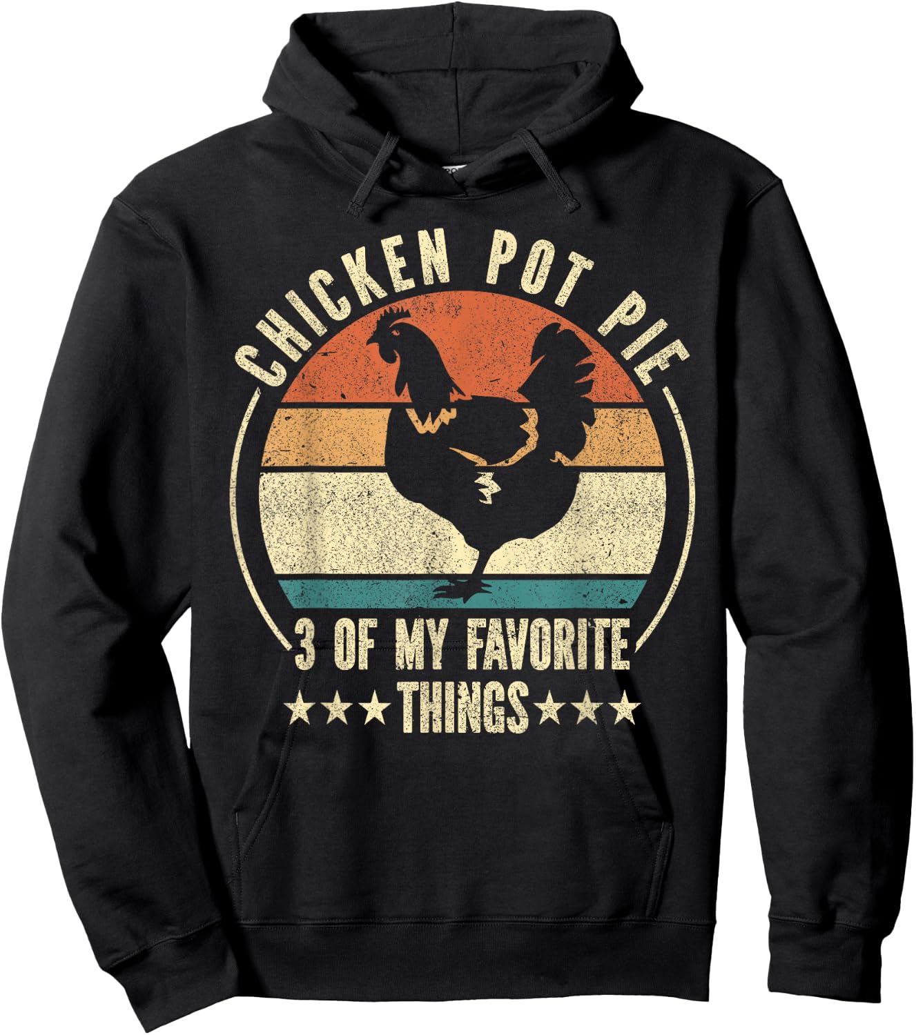 Vintage Chicken Pot Pie Hoodie - Hoodie | Black