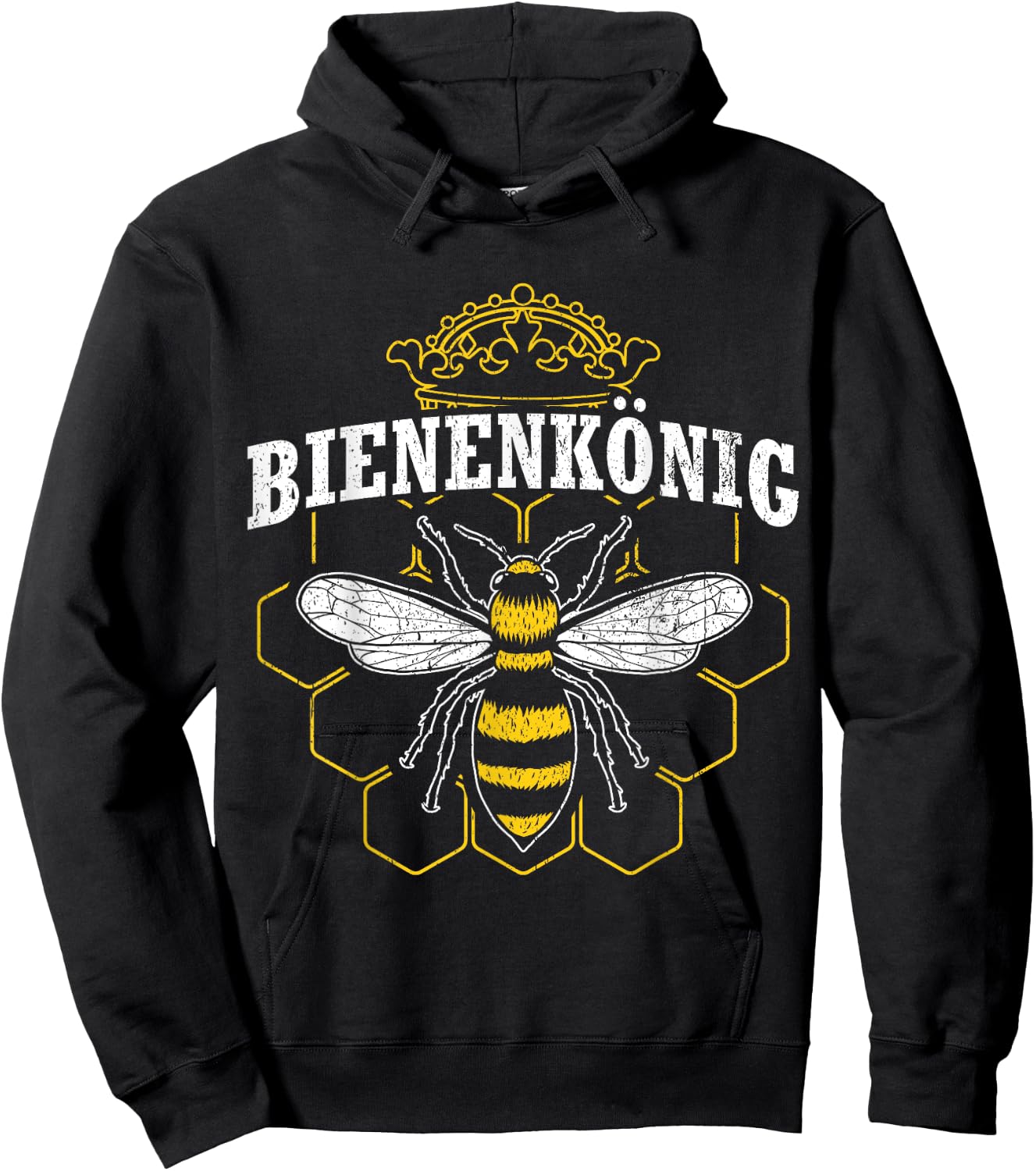 Men's Bee King | Beekeeper Gift Beekeeping Bee Breeder Bee , black, s Hoodie - Hoodie | Black