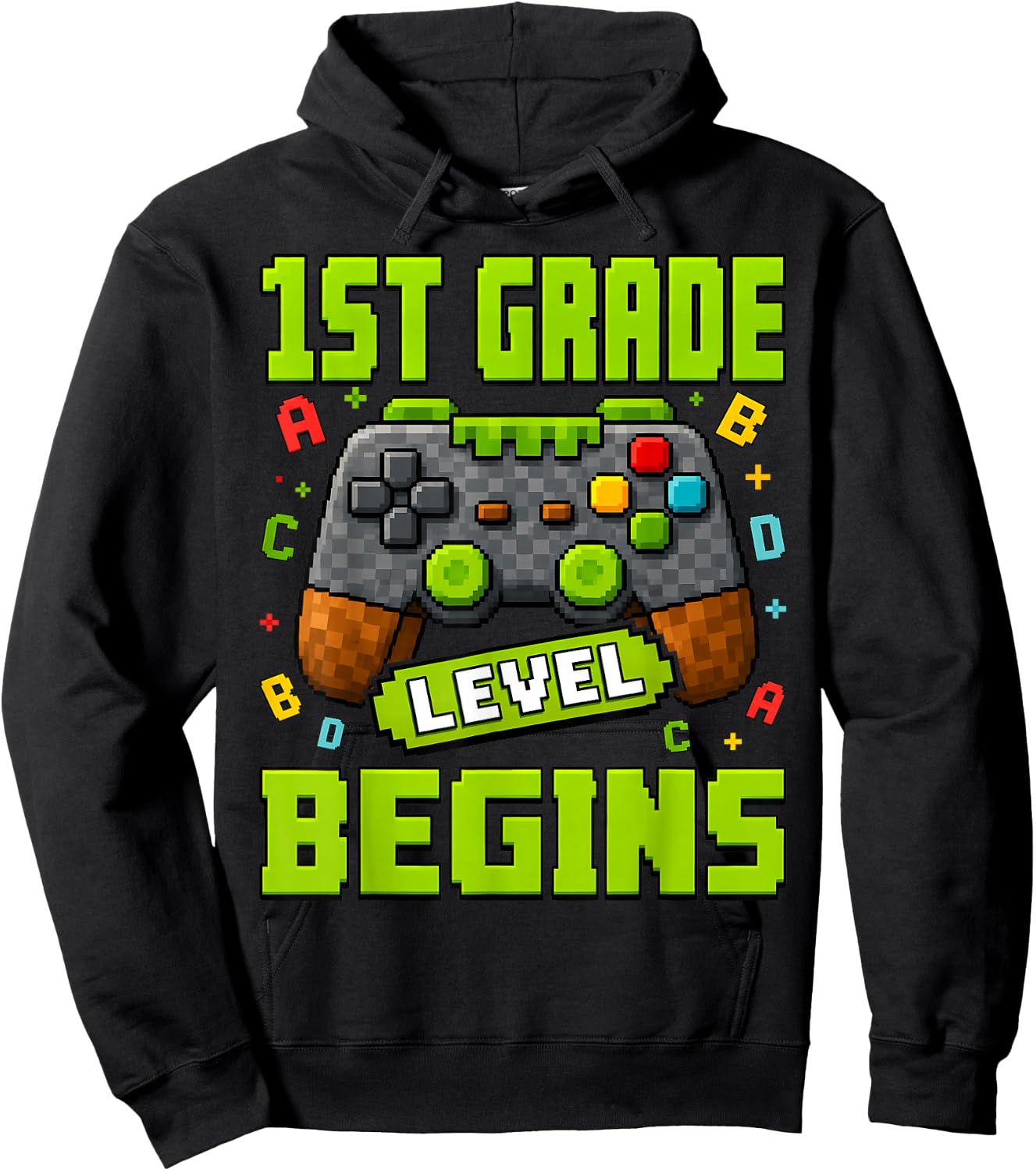 Gamer 1st Garde Back to School First Day of First Grade Boys Hoodie - Hoodie | Black