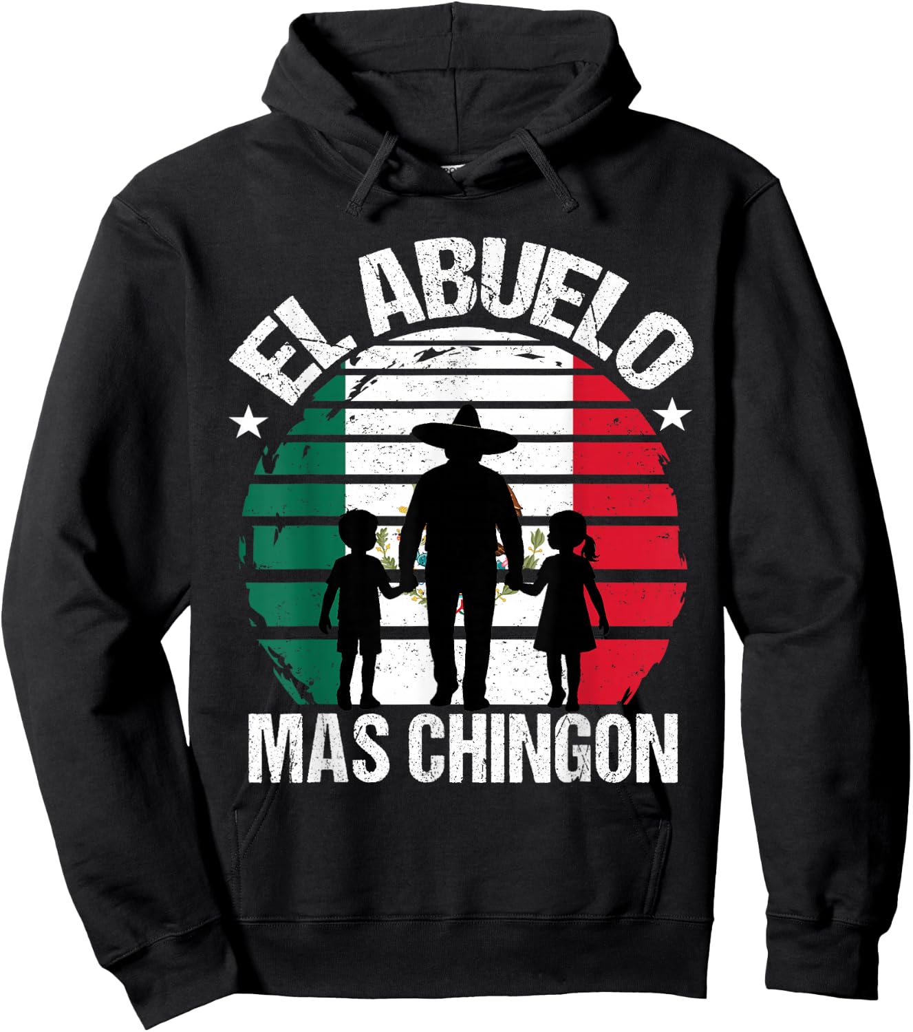 El Abuelo Mas Chingon Grandpa Mexico Hoodie - Hoodie | Black