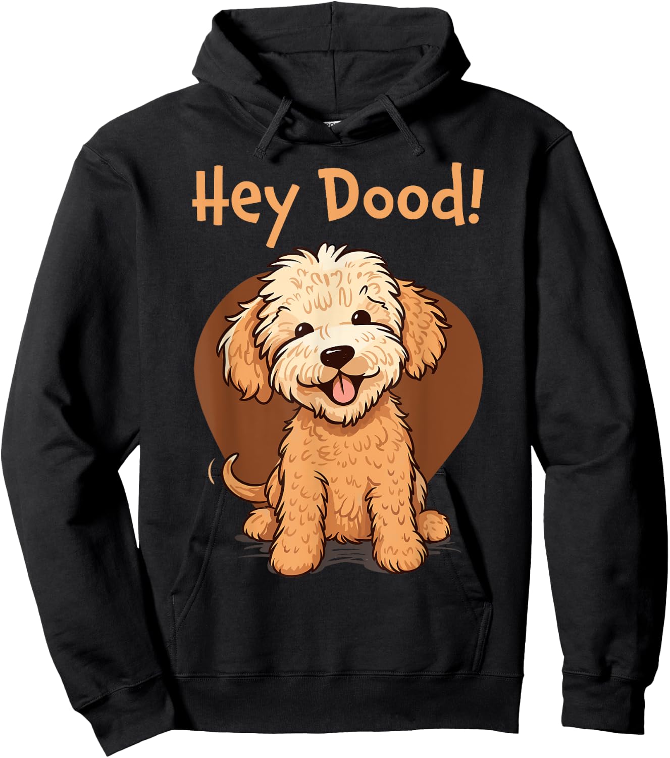 Funny Cute Hey Dood Goldendoodle Puppy Doodle Dog Women Kids Hoodie - Hoodie | Black