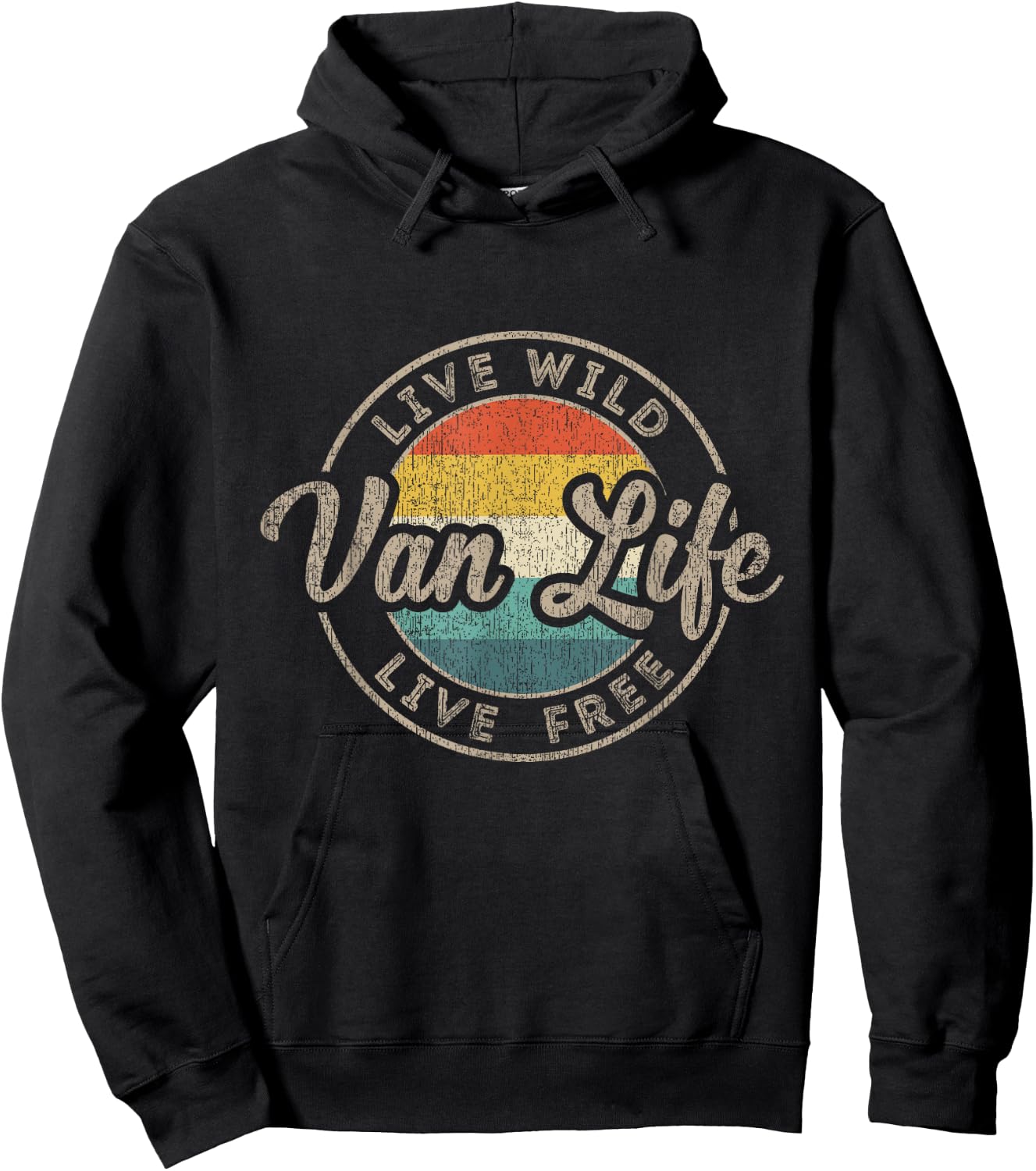 Van Life Clothing Vintage Van Dwellers Retro Vanlife Nomads Hoodie - Hoodie | Black
