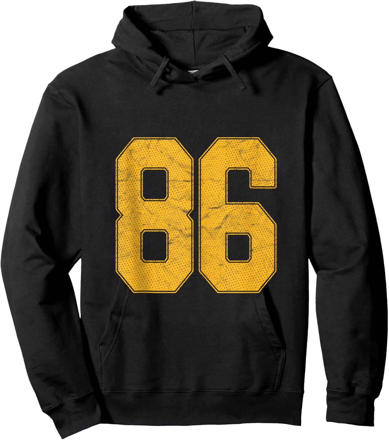 Number 86 Numbered Uniform Sports Team Jersey 86th Birthday Hoodie - Hoodie | Black