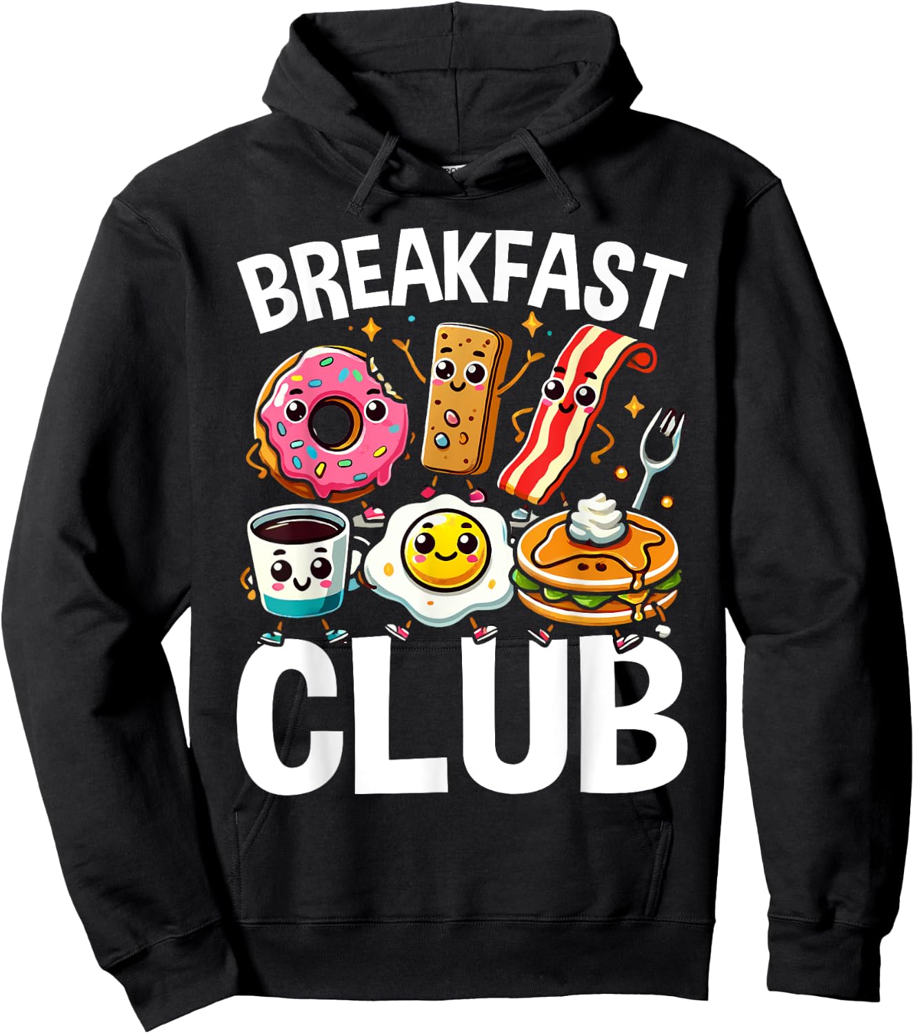 Breakfast Club Cute Kawaii Bfast Club Parody Funny Food Pun Hoodie - Hoodie | Black