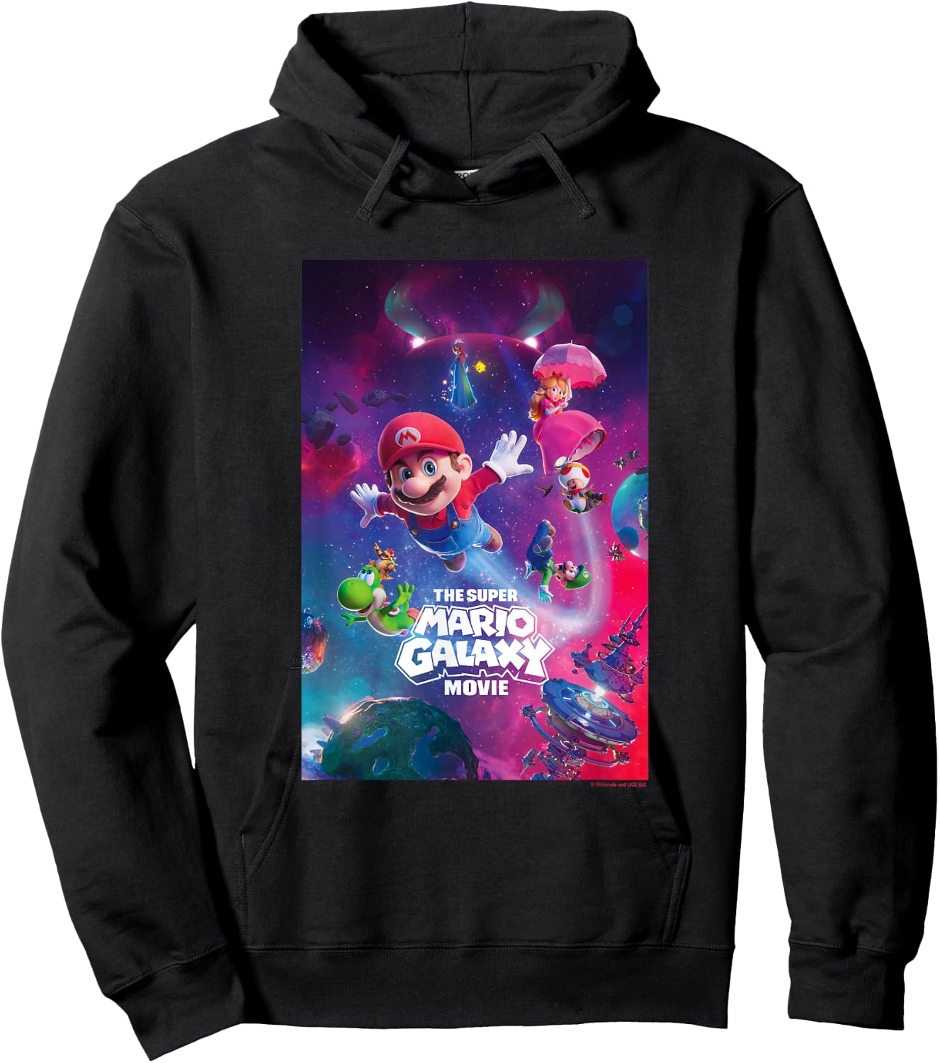 The Super Mario Galaxy Movie Epic Cosmic Adventure Hoodie - Hoodie | Black