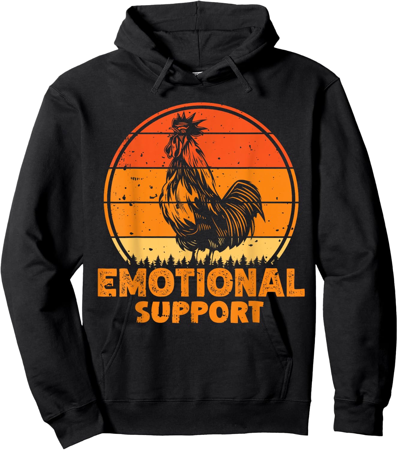 Chicken Emotional Support Cock Hoodie - Hoodie | Black