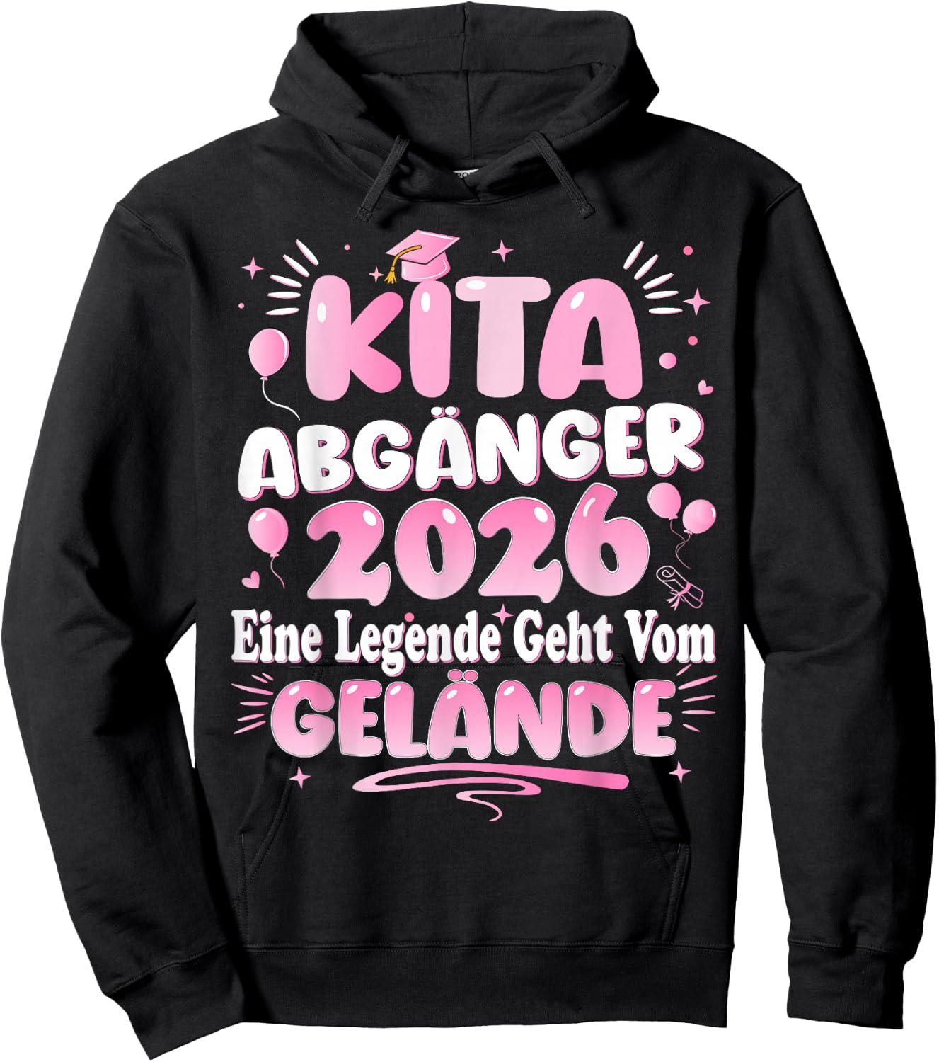 Kita abgänger 2026 Schulkind Einschulung mädchen Hoodie - Hoodie | Black
