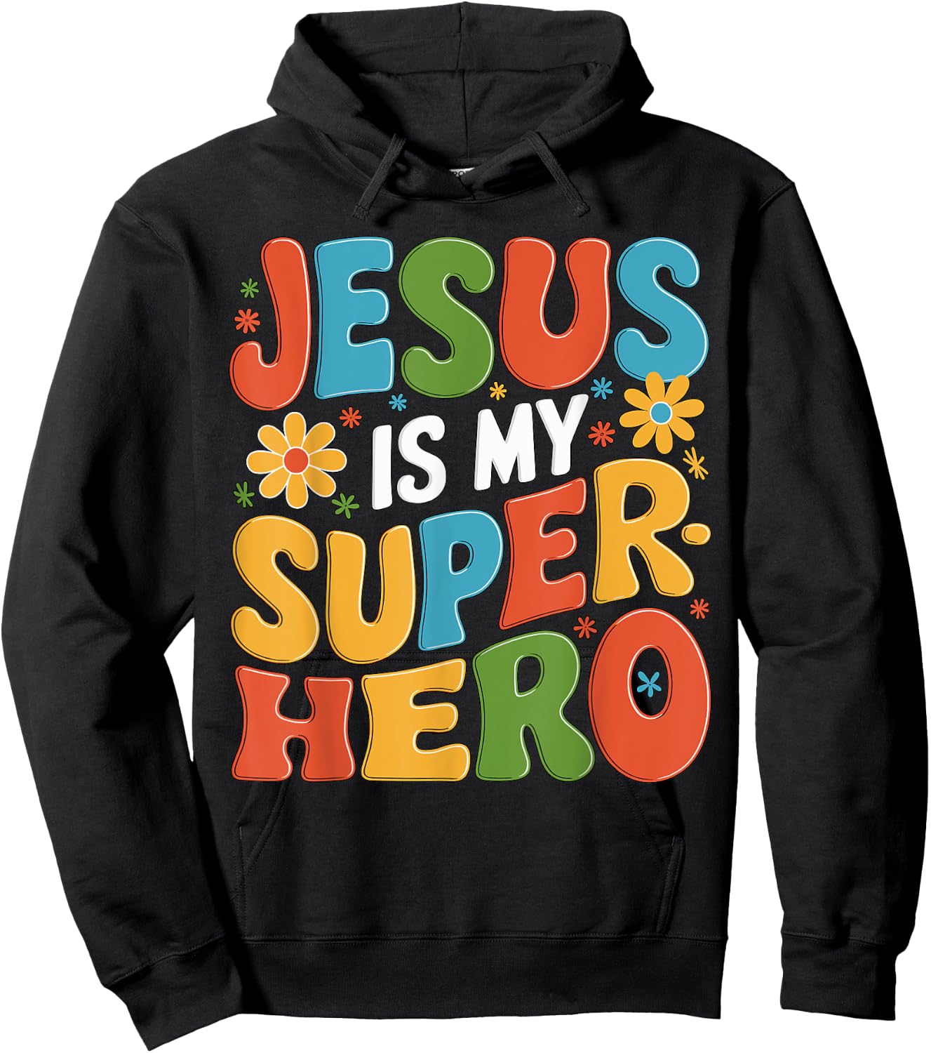 Jesus is my Superhero Hoodie - Hoodie | Black