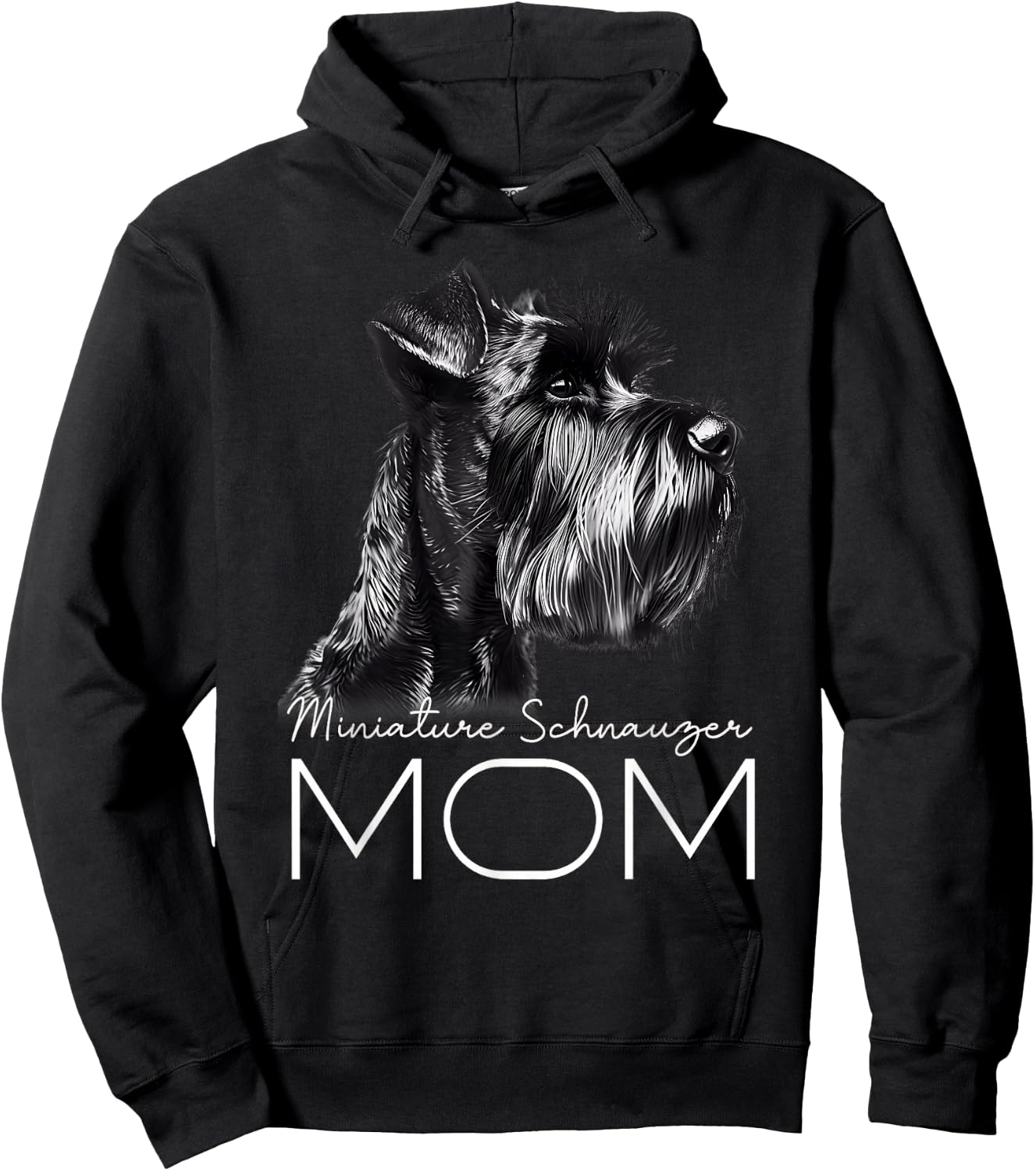 Miniature Schnauzer Mom Hoodie - Hoodie | Black