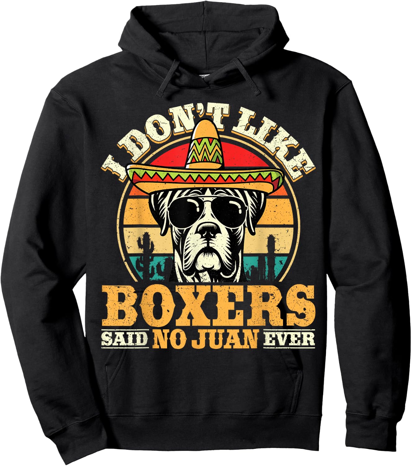 Mexican Boxer Dog Owner Cinco De Mayo Boxer Hoodie - Hoodie | Black