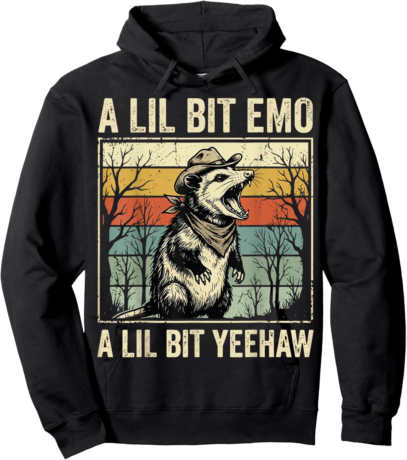 A Lil Bit Emo A Lil Bit Yeehaw Hoodie - Hoodie | Black