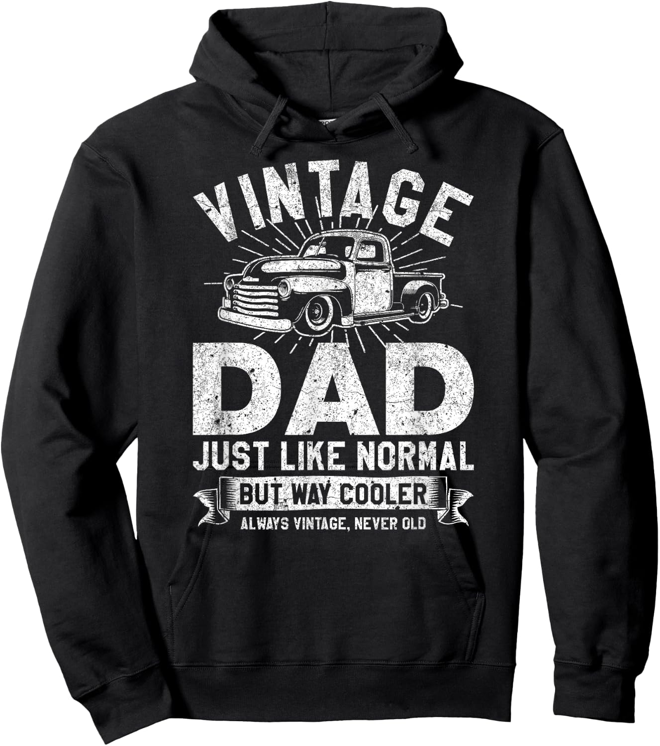 1950's Pick Up Truck Vintage Dad Just Like Normal But Cooler Hoodie - Hoodie | Black