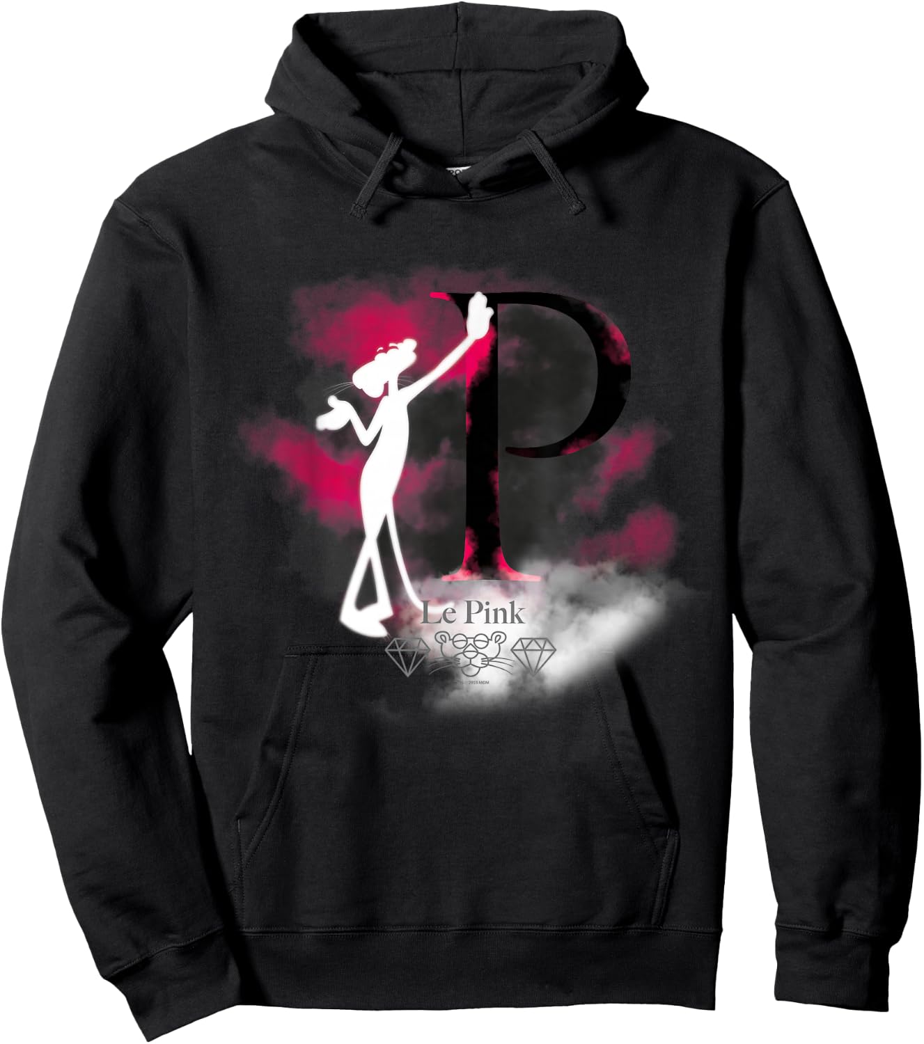 Pink Panther Le Pink Silhouette im Nebel Hoodie - Hoodie | Black