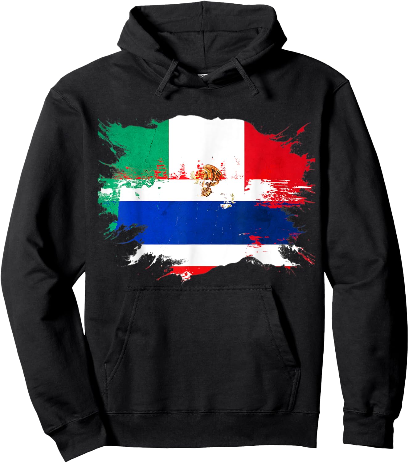 Mexican and Thai Mix Heritage Flag Hoodie - Hoodie | Black