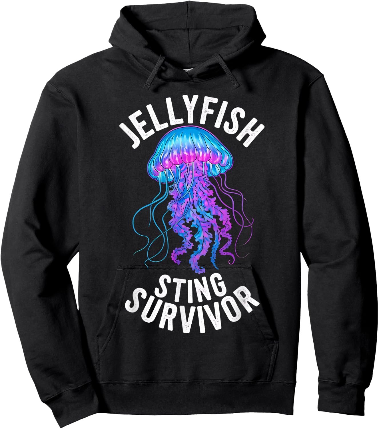 Sarcastic Jellyfish Sting Survivor Aquarist Ocean Survivor Hoodie - Hoodie | Black
