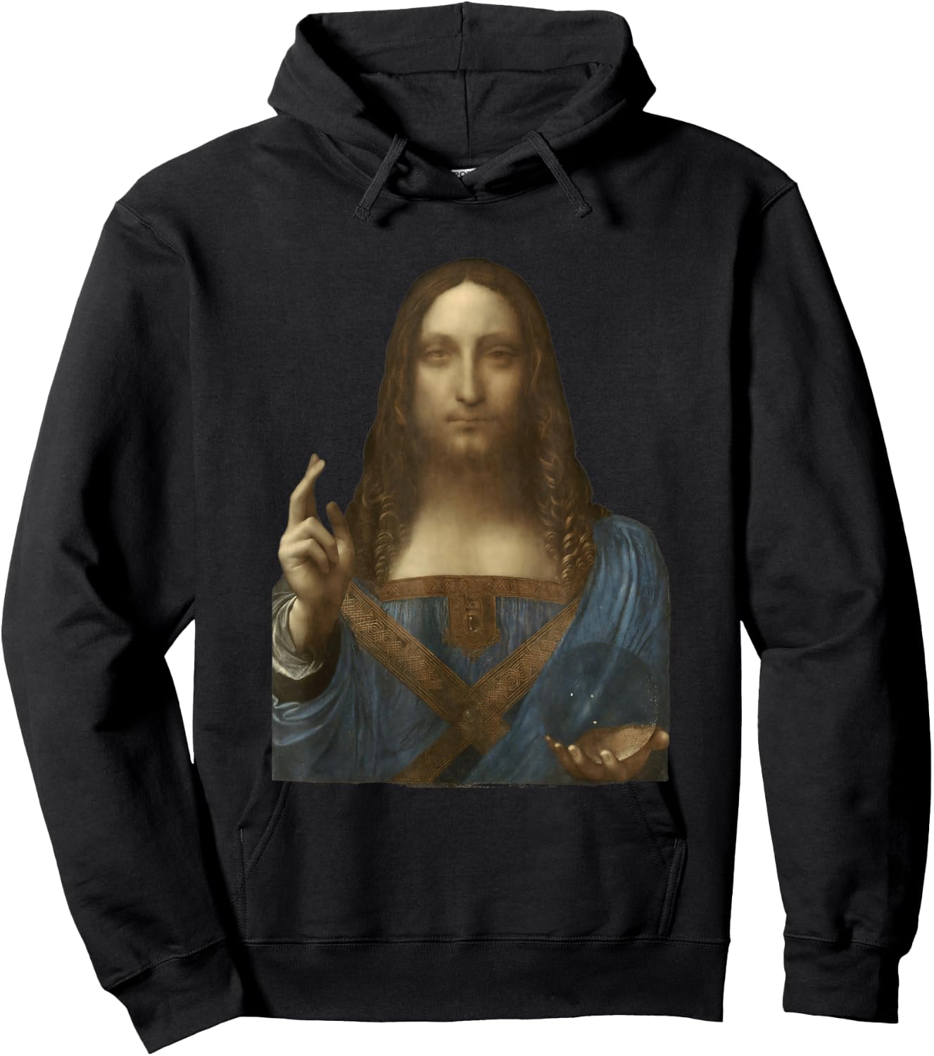Salvator Mundi by Leonardo da Vinci (1500) Hoodie - Hoodie | Black