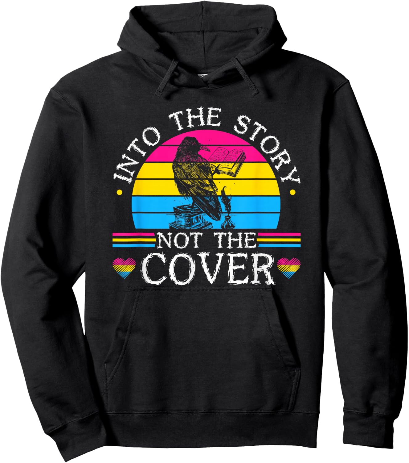 Pansexual Pride Genderqueer Book Pun Pansexuality Pan Pride Hoodie - Hoodie | Black