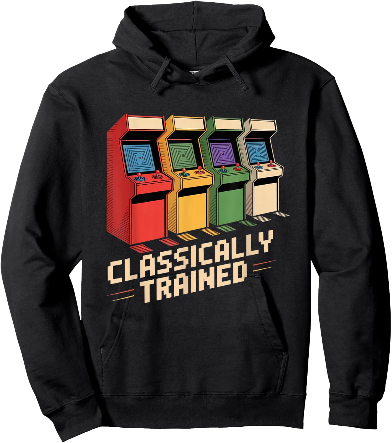 Vintage Arcade Cabinet Video Gaming Hoodie - Hoodie | Black