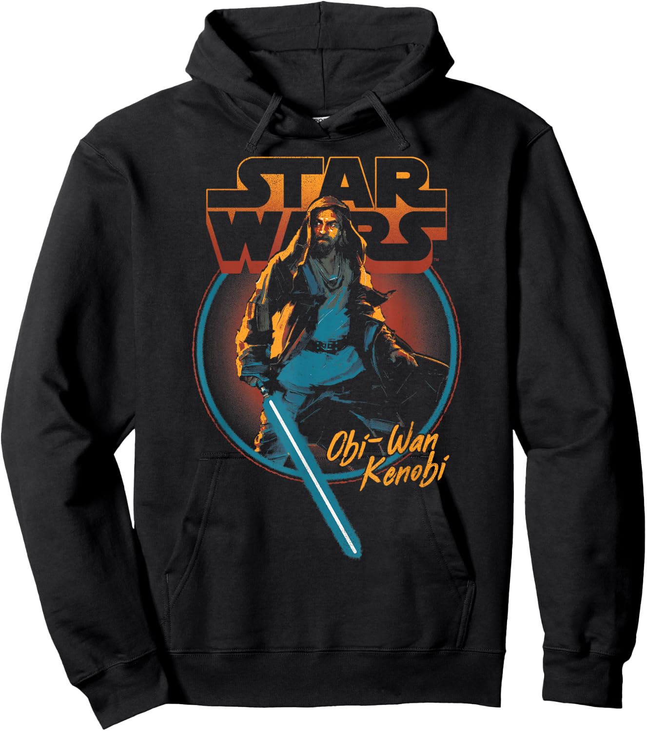 Star Wars Obi-Wan Kenobi Vintage Circle Portrait Hoodie - Hoodie | Black
