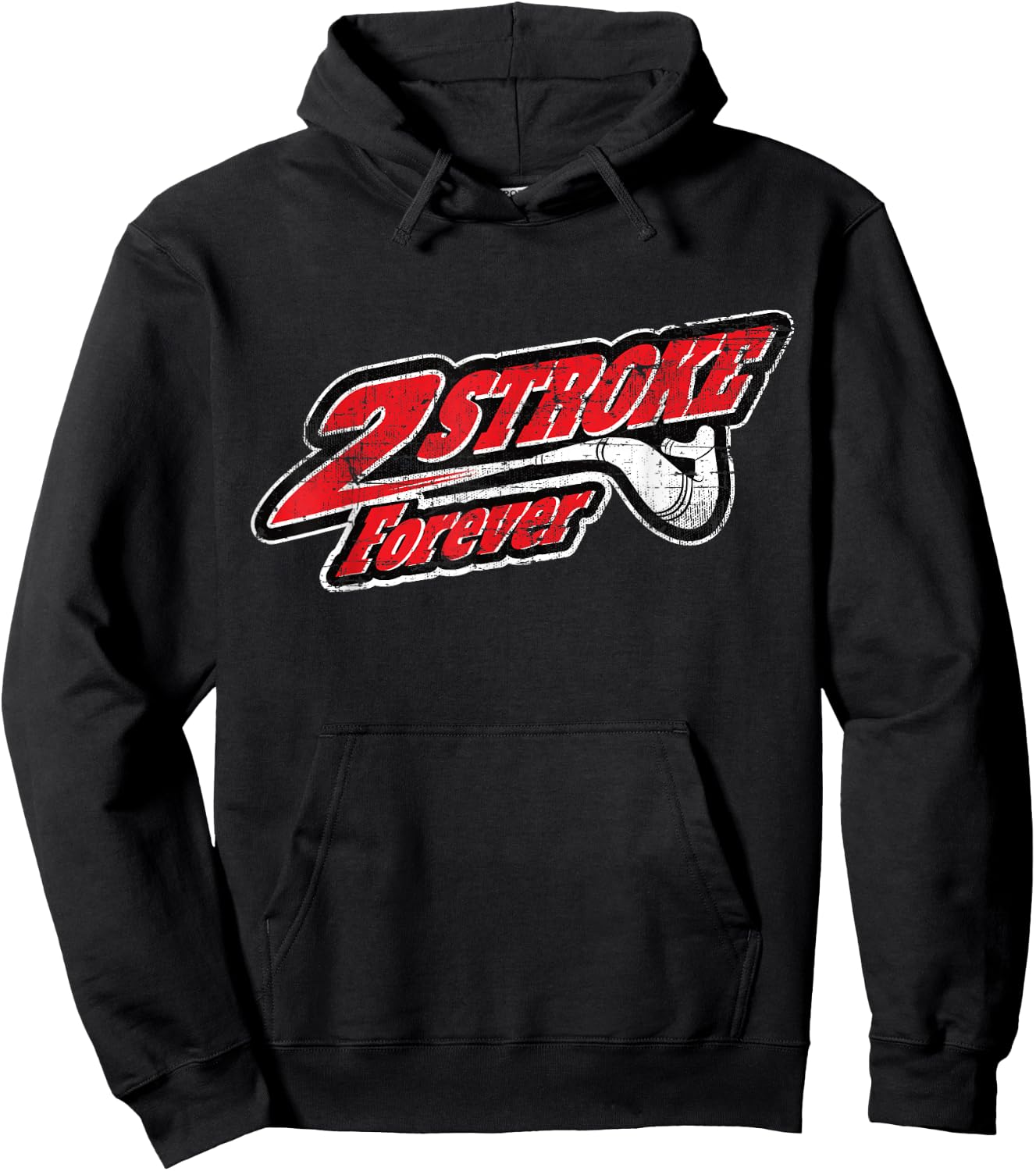 2-Takt Forever für alle Motocross- und Enduro-Fahrer Hoodie - Hoodie | Black