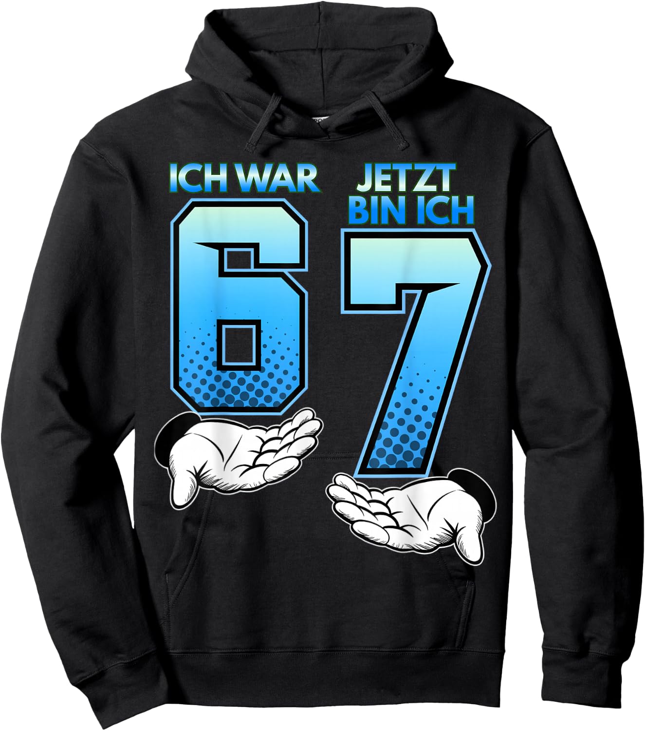 I was 6 Now I Am 7 Kinder 67 Geburtstag Hoodie - Hoodie | Black